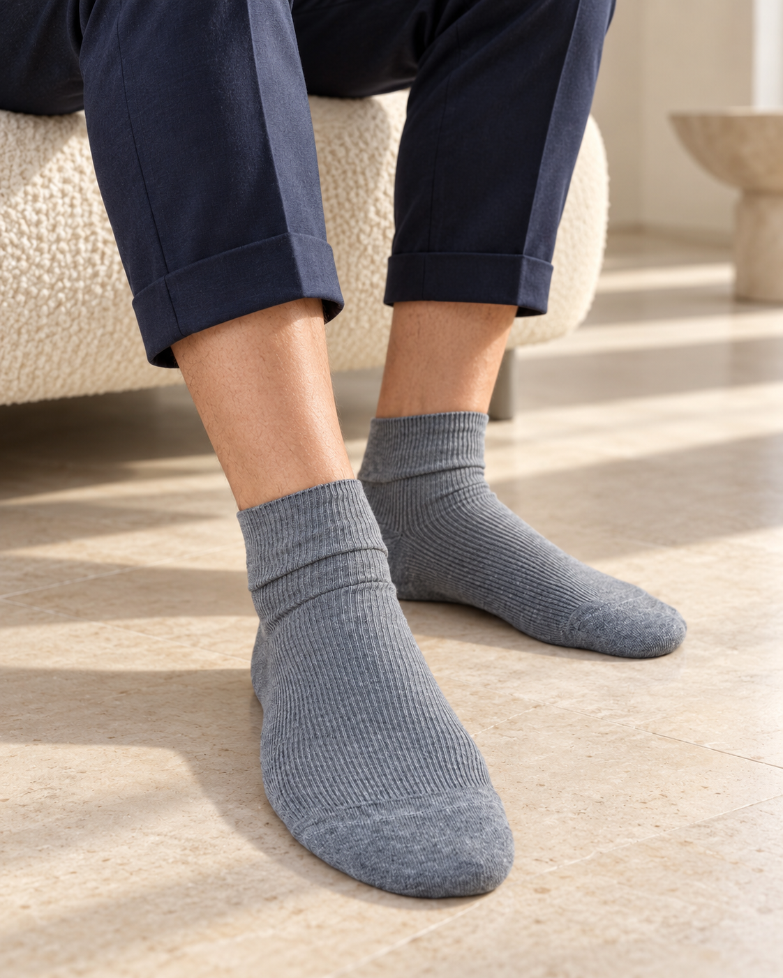 tittimitti® 100% Organic Combed Cotton Luxury Men's Socks. 3 Pairs. Made in Italy.