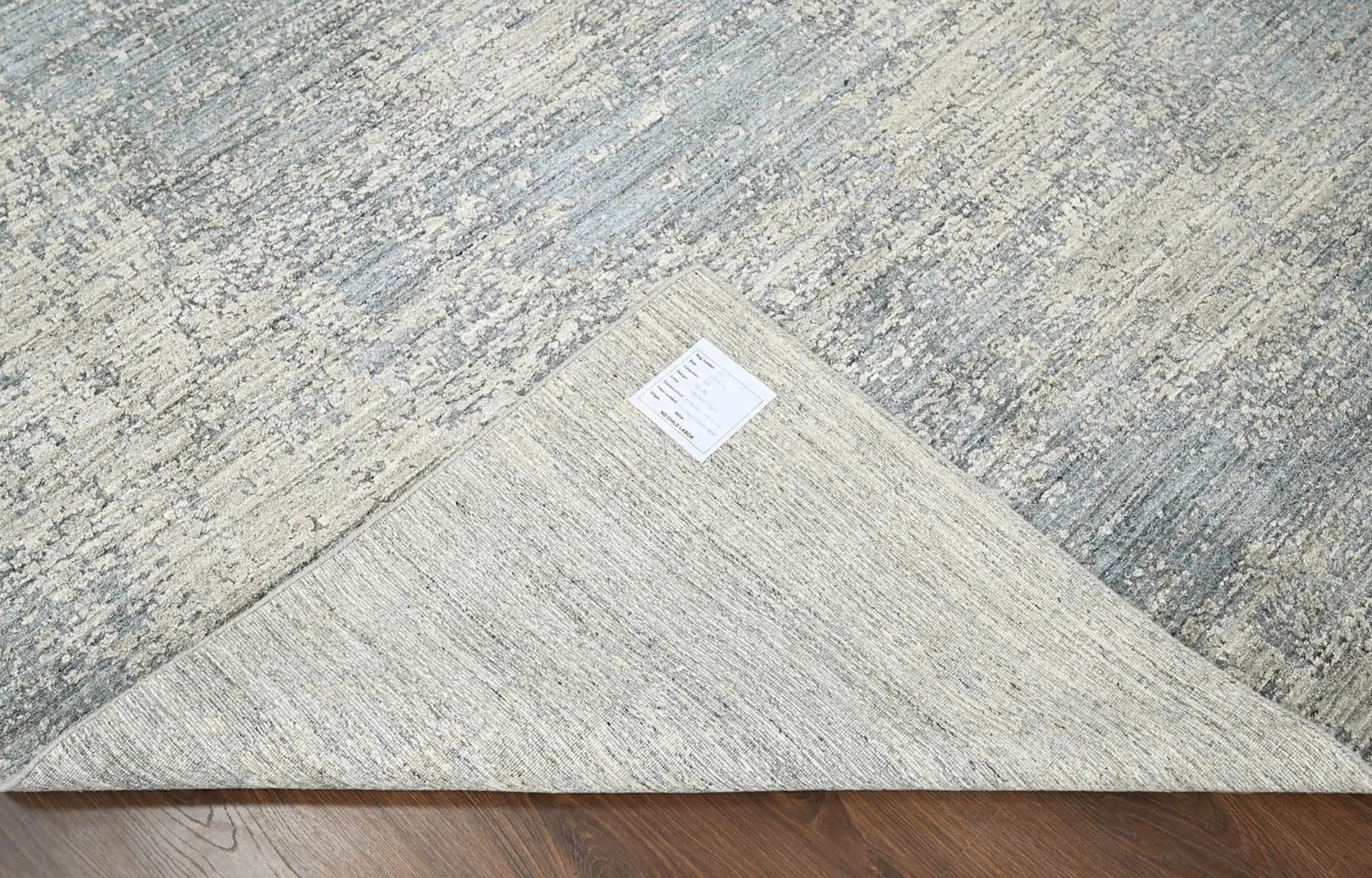6x9 Gray, Beige Hand Knotted Hand Made 100% Wool Modern & Contemporary Oriental Area Rug-2