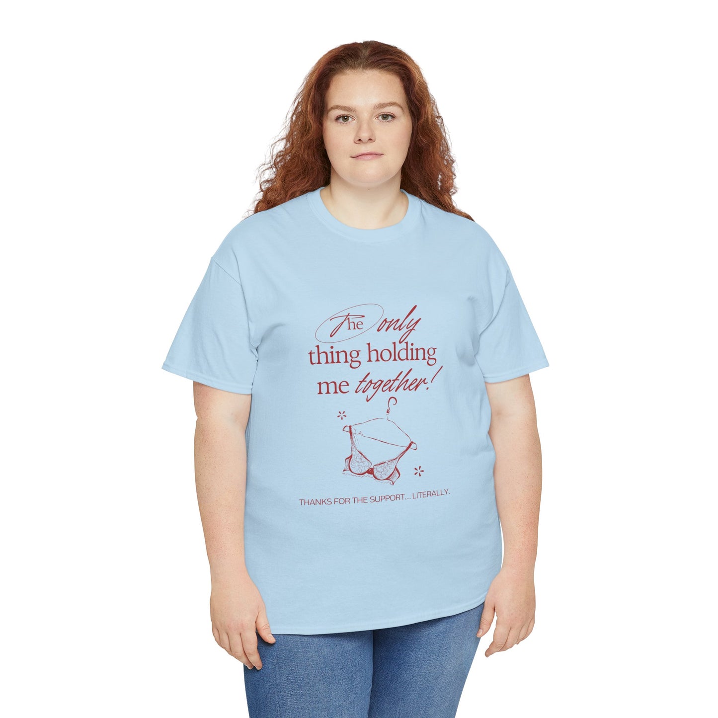 "Holding It Together" Unisex Heavy Cotton Tee: Funny Gift for Friends, Family, Self-Care, Casual Wear, Humor Shirts, Gift for Her