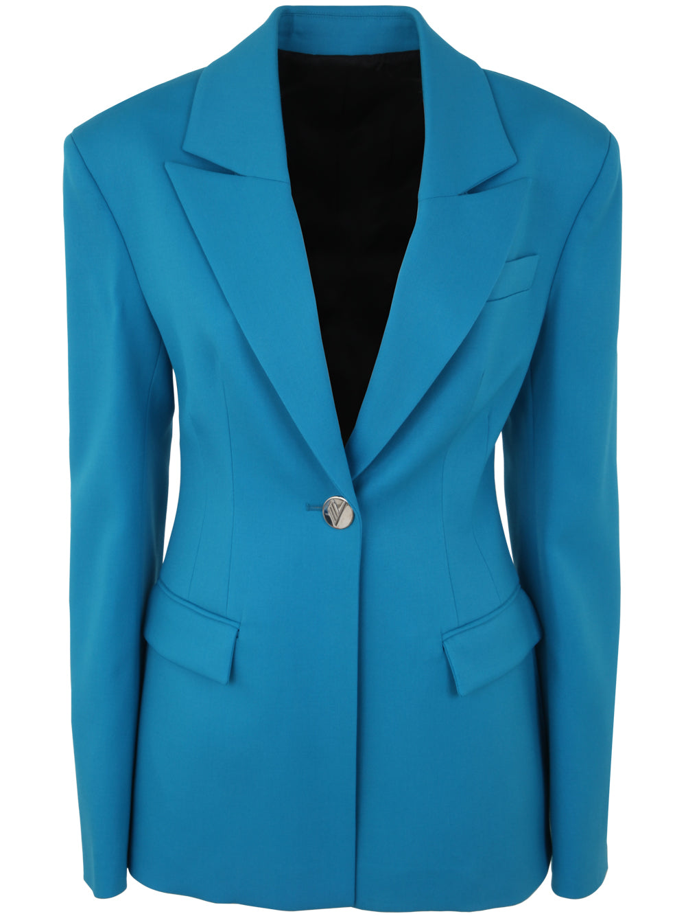 The Attico Women Blue Cool Wool Blazer