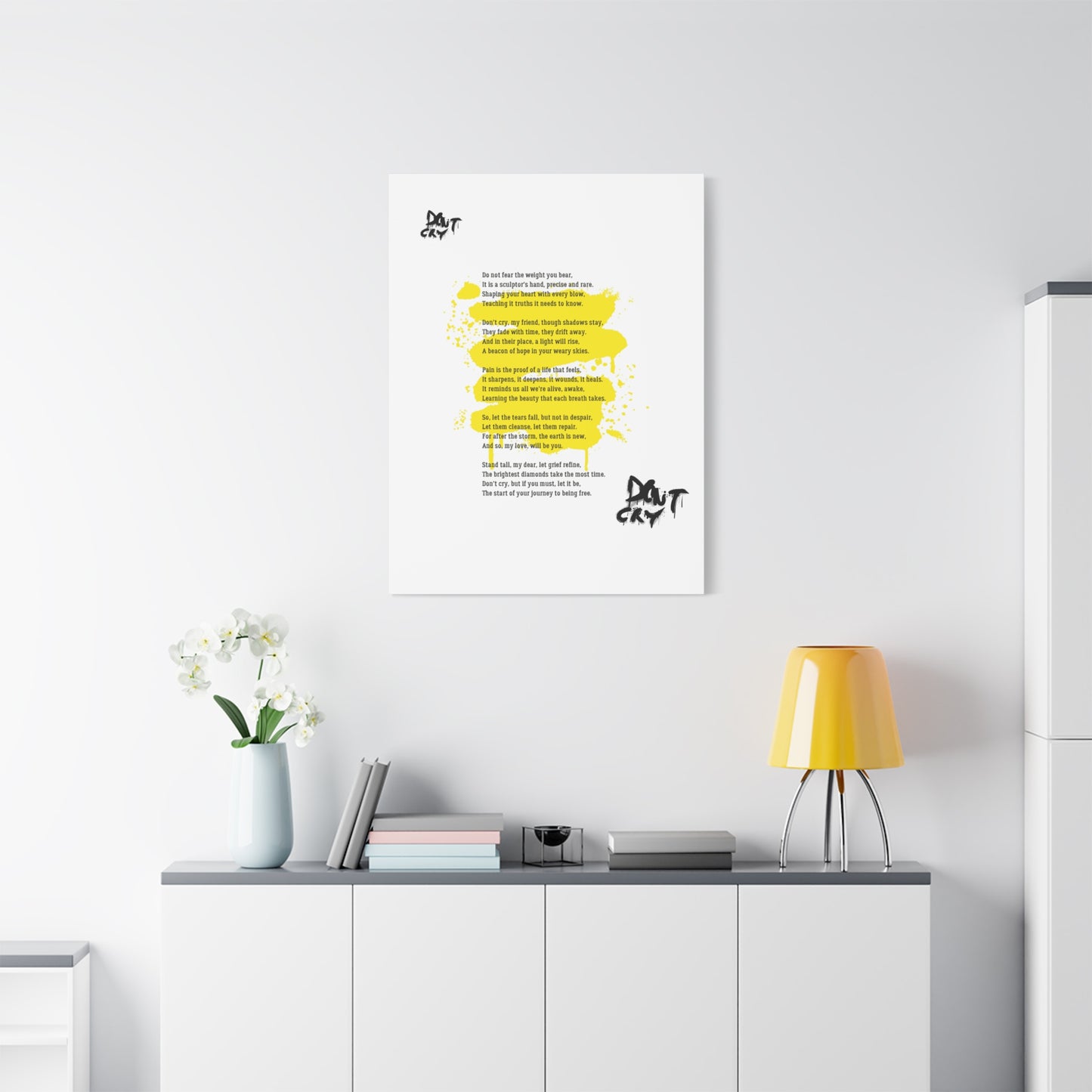 Inspirational Canvas Wall Art, Motivational Decor, Positive Quote, Home Office Wall Hanging, Unique Gift Idea, Modern Art Print