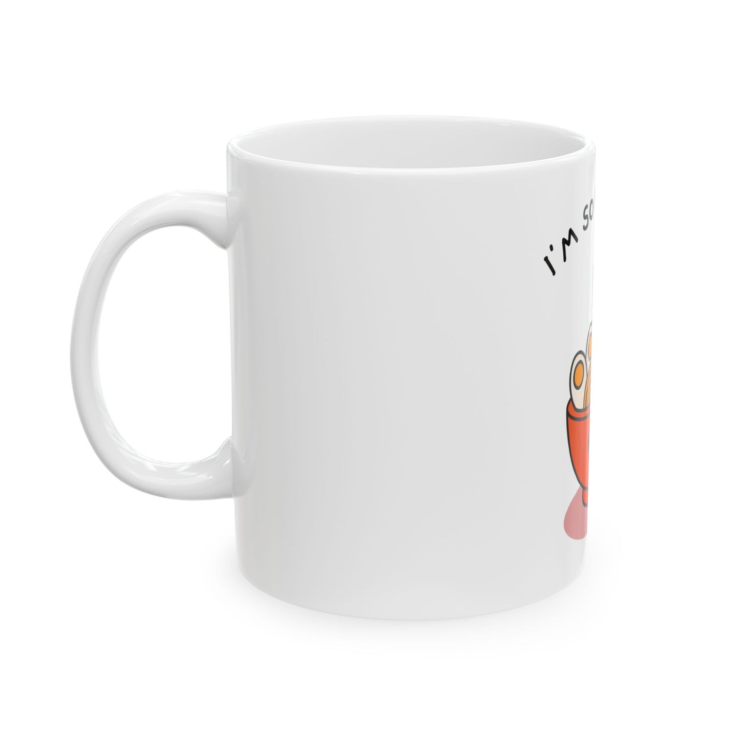Playful Ramen Mug - Perfect for Food Lovers, Cute Gift for Birthdays, Kitchen Decor, Cozy Drinks, Funny Coffee Cup