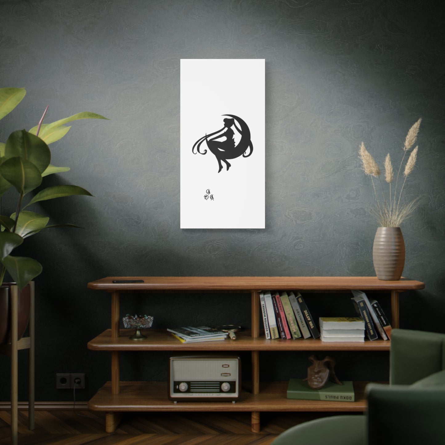 Moonlit Goddess Canvas Art, Modern Wall Decor, Fantasy Home Decor, Boho Aesthetic, Gift for Art Lovers