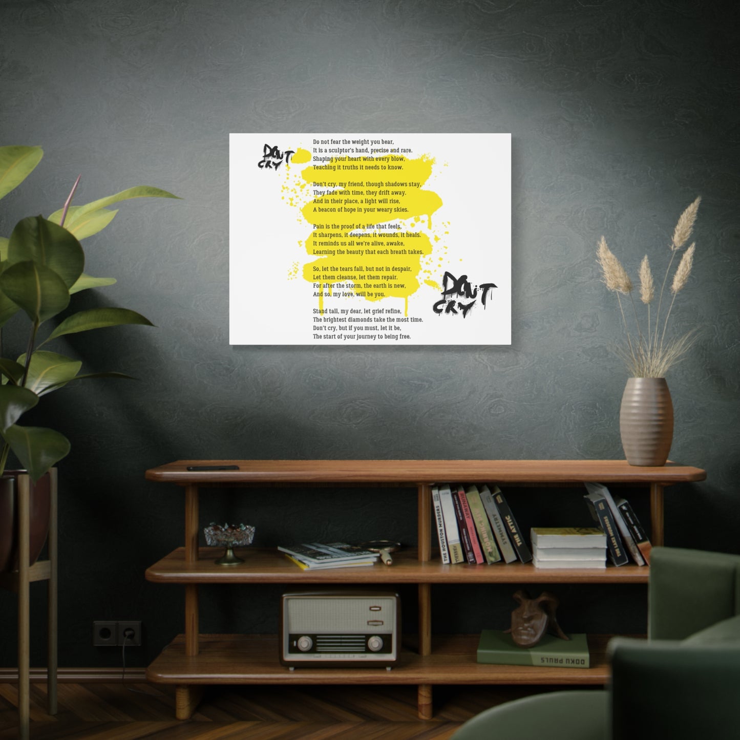 Inspirational Canvas Wall Art, Motivational Decor, Positive Quote, Home Office Wall Hanging, Unique Gift Idea, Modern Art Print