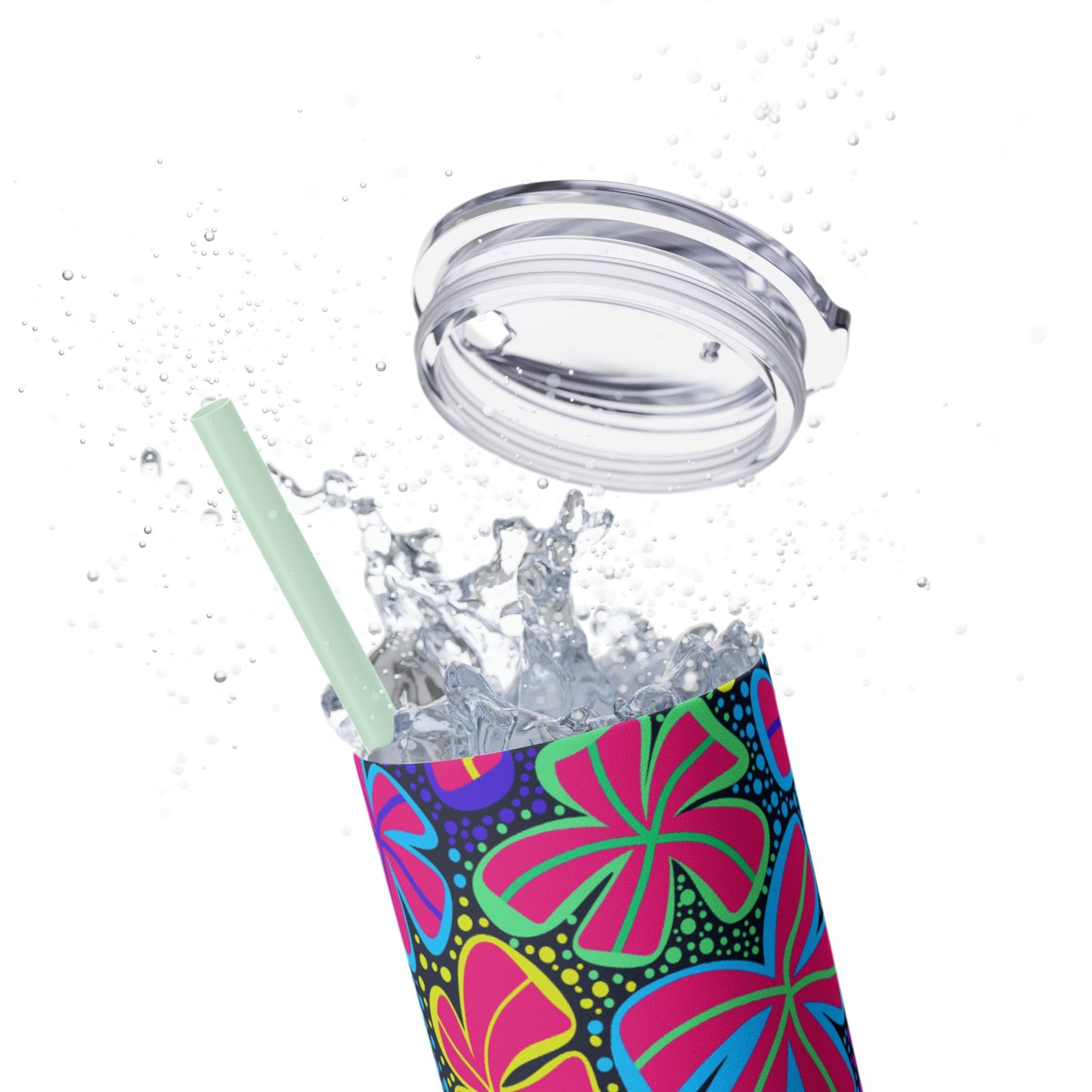 Vibrant Floral Skinny Tumbler, 20oz | Reusable Drink Cup for Home, Office, Road Trips | Fun Gift for Spring, Summer, Birthdays, Garden [...]