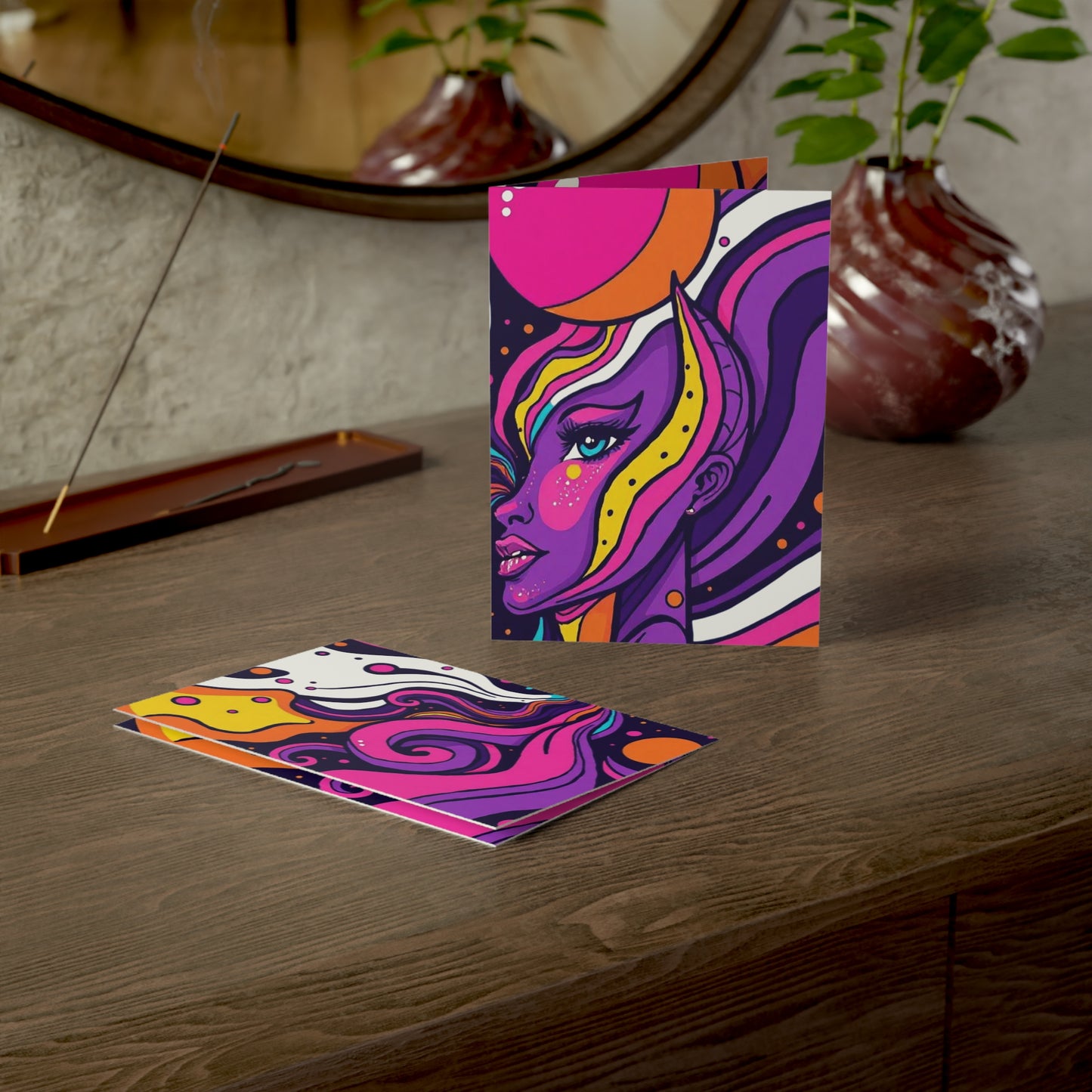 Vibrant Art Greeting Cards - Colorful Abstract Designs for Any Occasion, Art Cards, Fun Stationery, Unique Gift, Invite, Note Cards