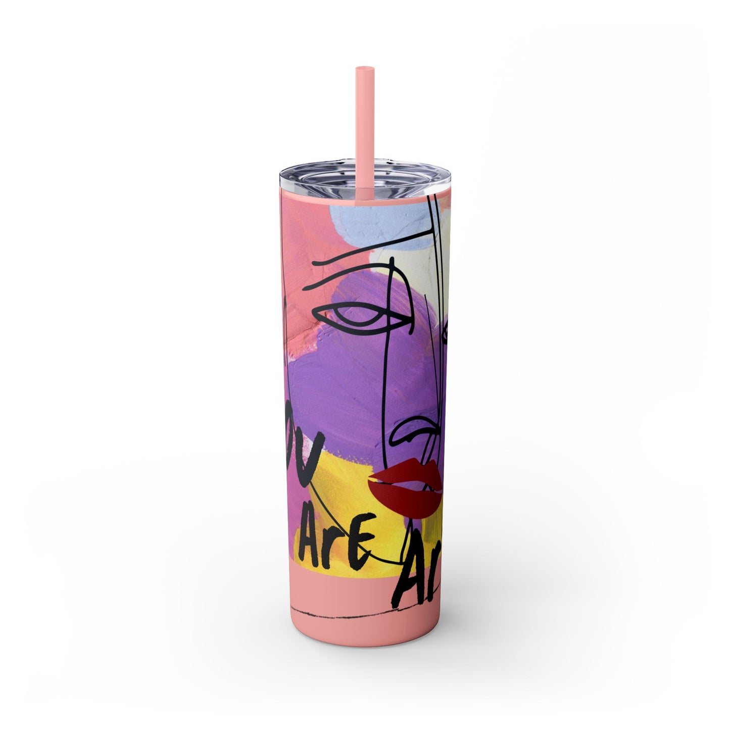 Artistic Skinny Tumbler with Straw, 20oz | Inspirational Drinkware, Colorful Water Bottle, Unique Gift Idea, Motivational Mug, [...]