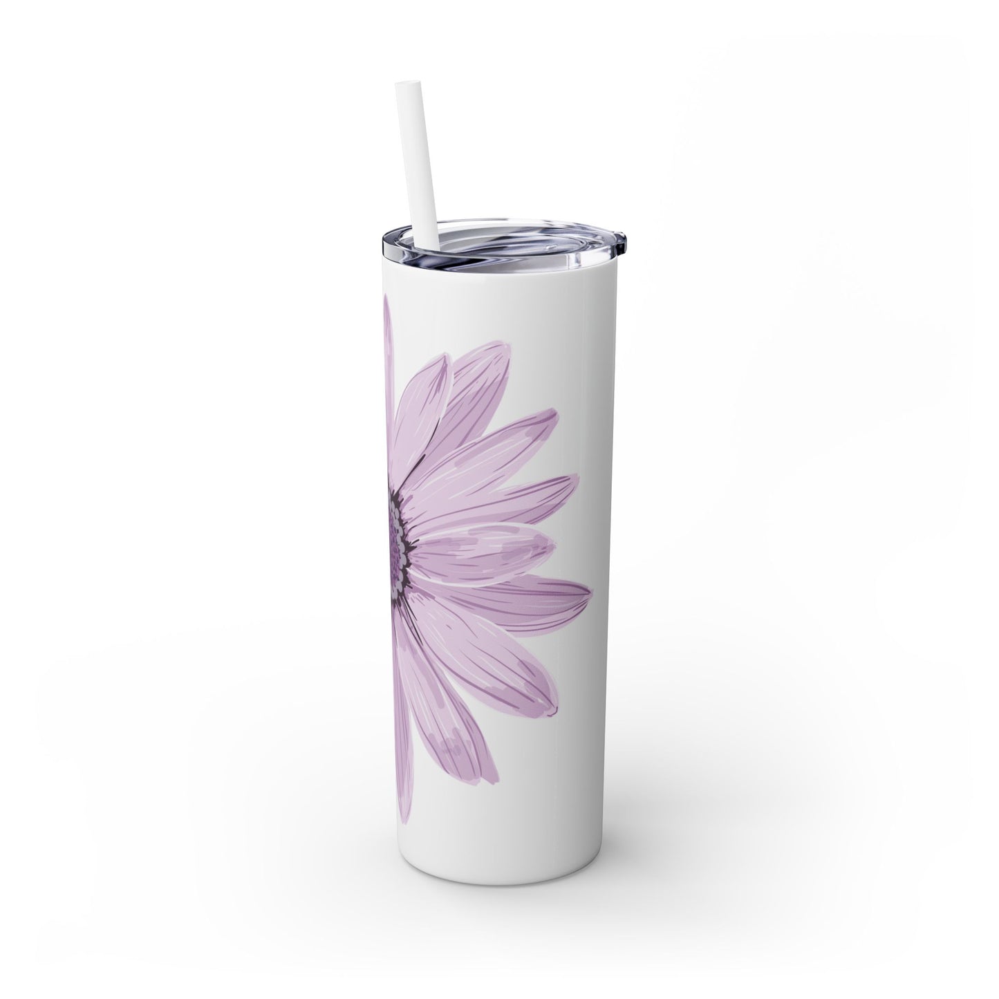 Floral Skinny Tumbler, 20oz - Stylish Drinkware for Home, Office, Gifts, Party Favors, Spring Decor