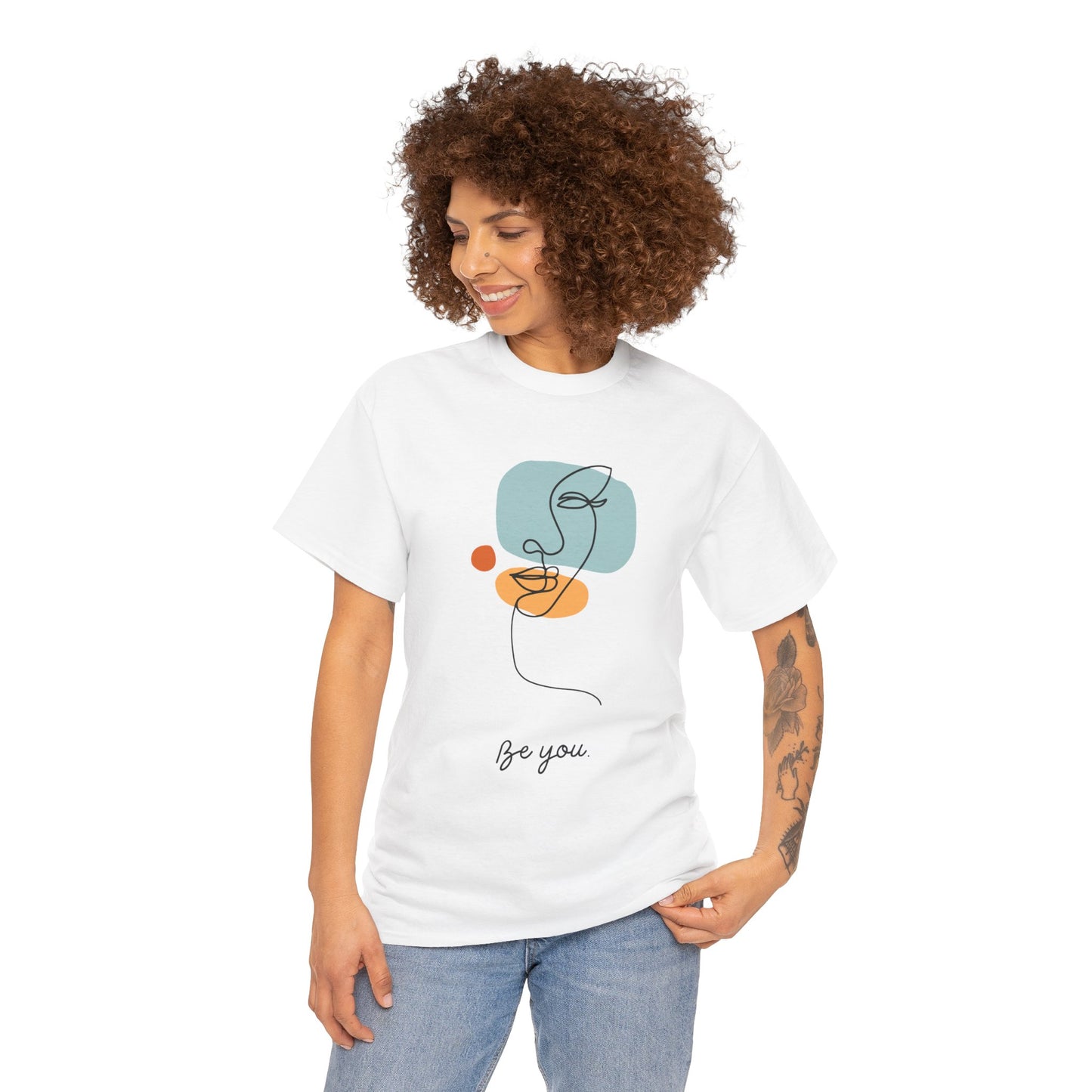 Minimalist Be You Tee, Unisex Cotton T-Shirt, Inspirational Graphic Tee, Gift for Friends, Casual Everyday Wear, Self-Love Apparel