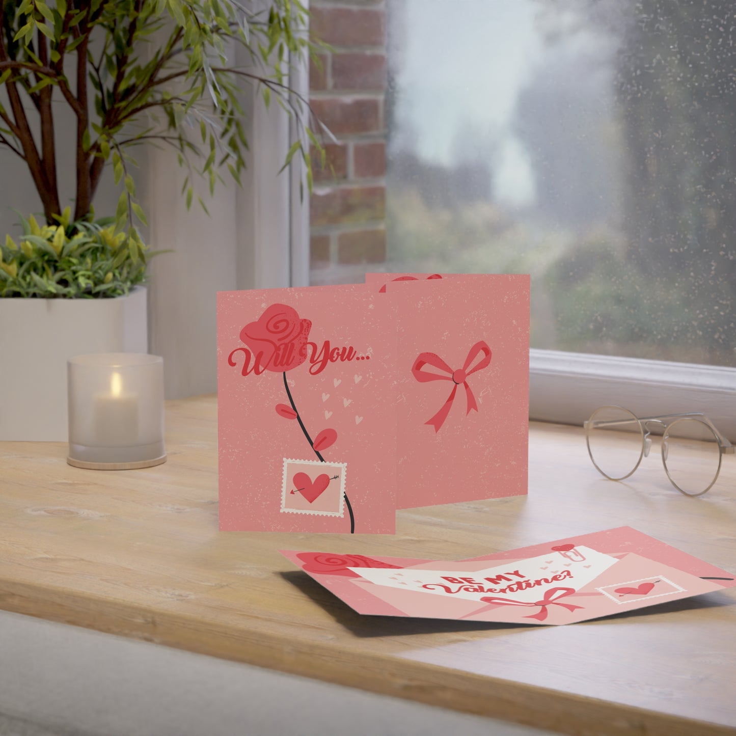 Romantic Greeting Cards, Valentine's Day Cards, Love Note Cards, Anniversary Cards, Elegant Card Set