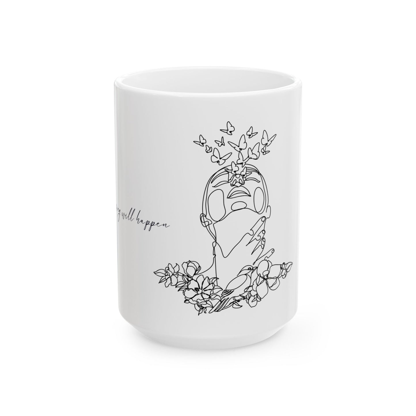 Something Amazing will Happen Inspirational Ceramic Mug - Motivational Gift for Friends, Home Office, Tea Lovers, Self-Care, Encouragement, 11oz, 15oz