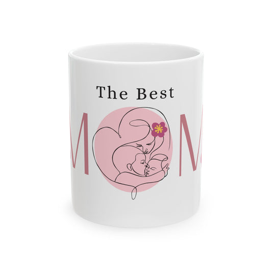 Ceramic Mug with Heartwarming 'Best Mom' Design – Perfect Gift for Mother's Day, Birthday, Love, Coffee Lovers, Personalized Mugs