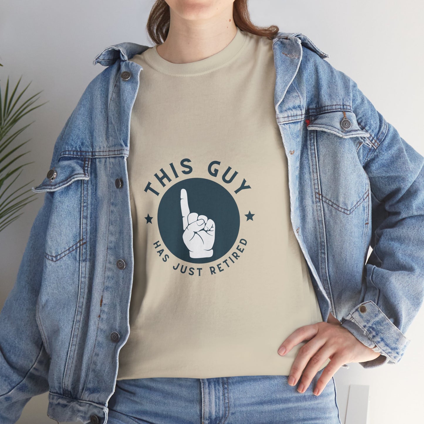 This Guy Has Just Retired Retirement Celebration Unisex Heavy Cotton Tee | Funny Gift for Retirees, Casual Wear, Retirement Party, Humor Shirt, Comfy Gift Idea