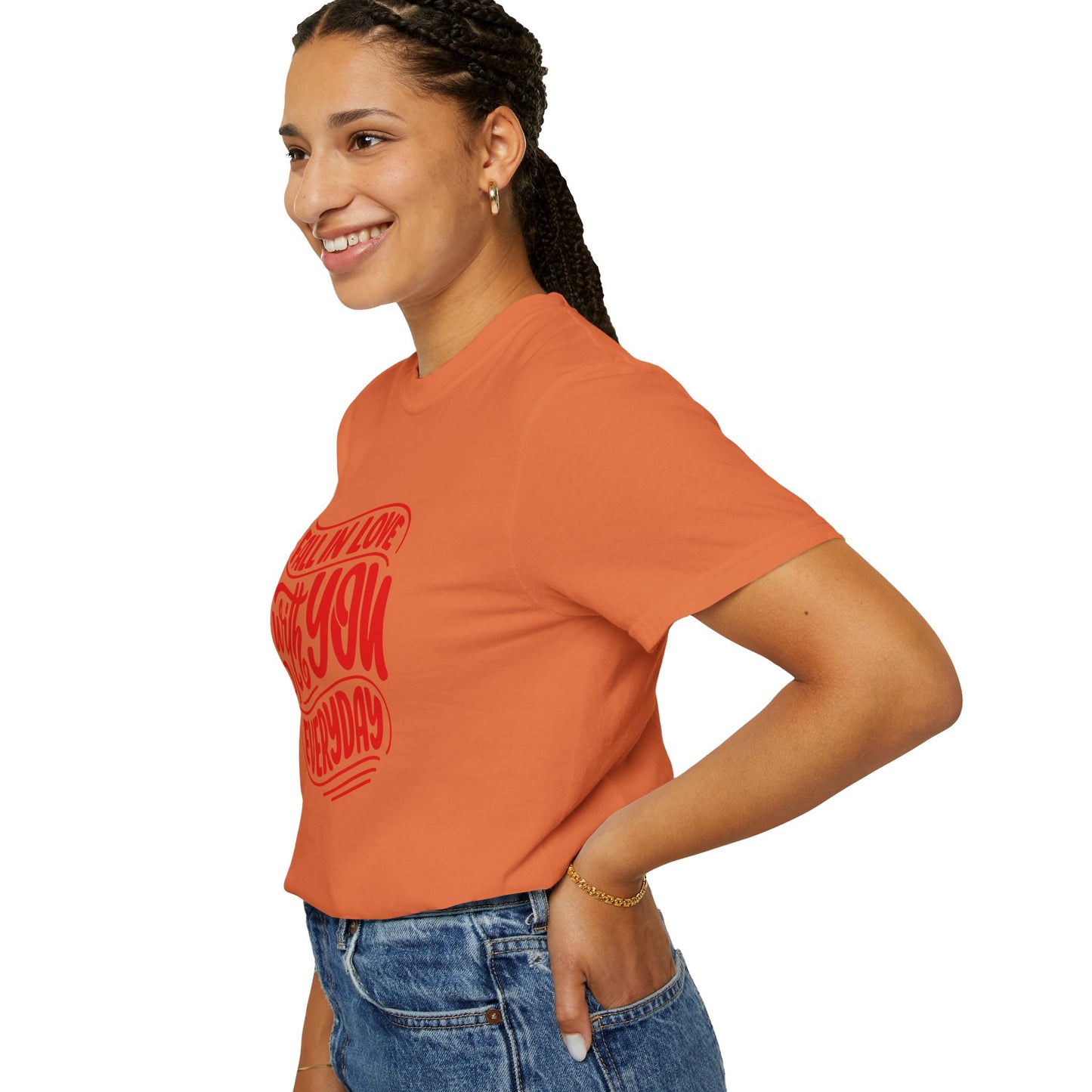 Fall in Love with YOU Quote T-shirt for Couples, Valentine's Day, Gifts for Him/Her, Casual Everyday Wear, Comfortable Unisex Tee