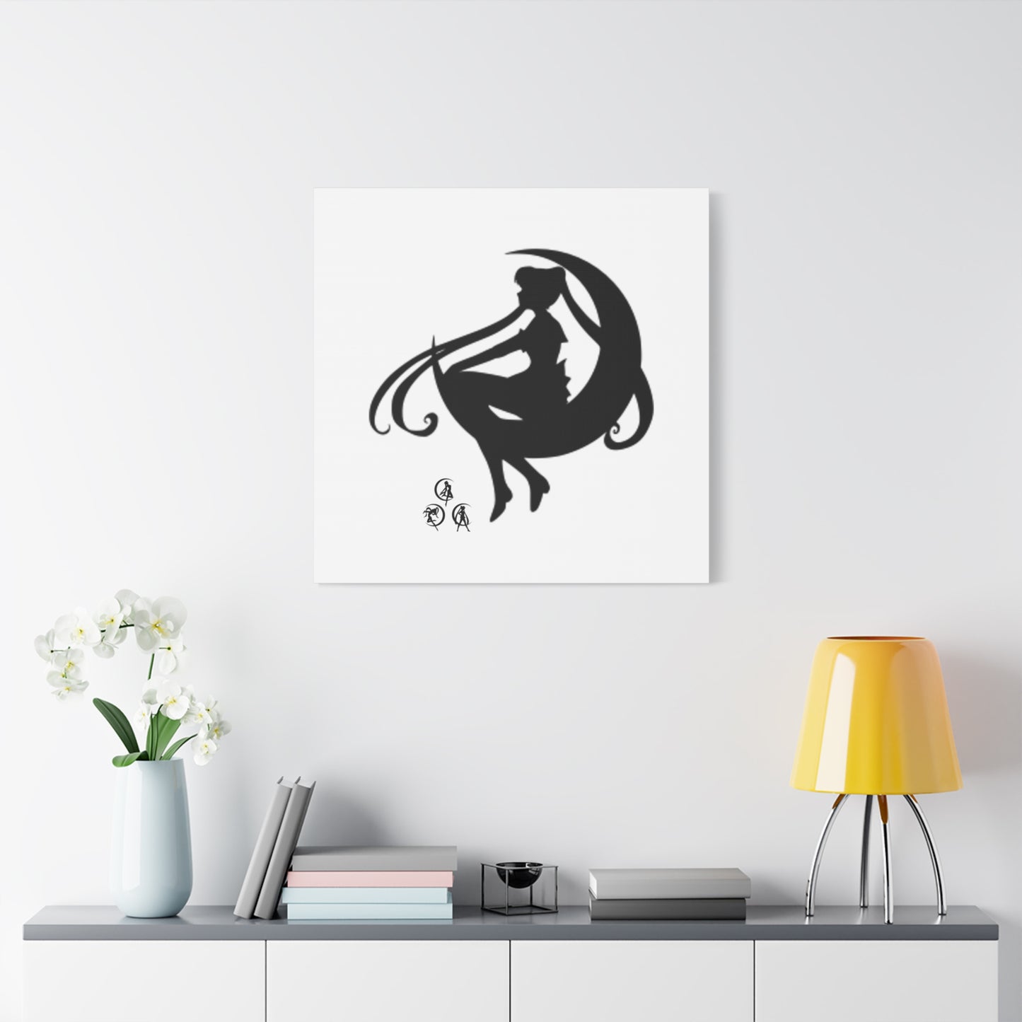 Moonlit Goddess Canvas Art, Modern Wall Decor, Fantasy Home Decor, Boho Aesthetic, Gift for Art Lovers