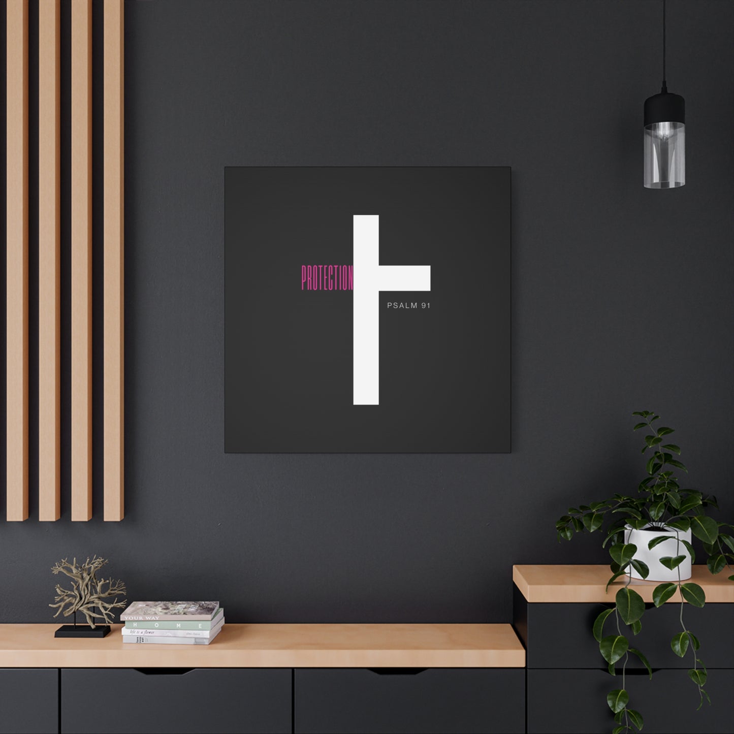 Faith-Inspired Canvas Print - Psalm 91, Home Decor, Wall Art, Christian Gift, Inspirational Decoration