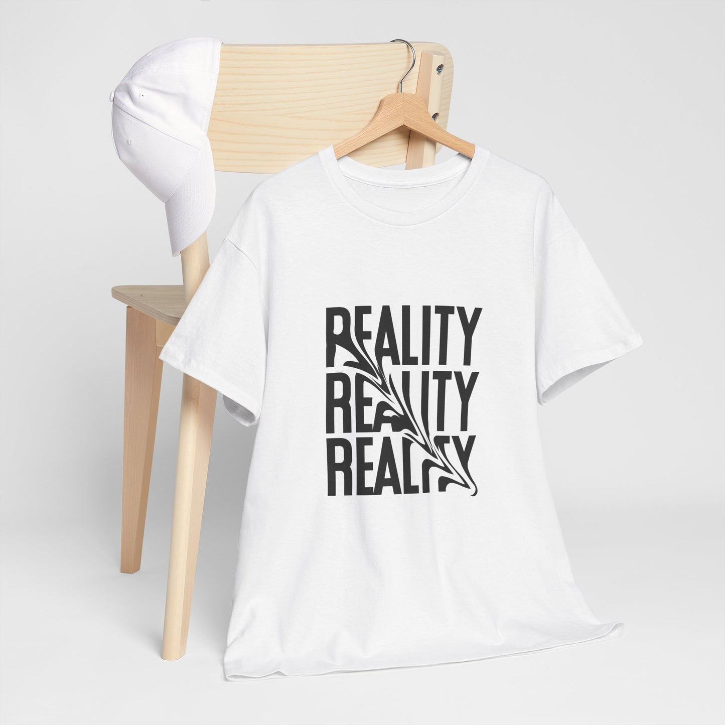 Reality Unisex Heavy Cotton Tee - Trendy Graphic Shirt, Casual Wear, Gift for Friends, Everyday Style, Unique Statement Top