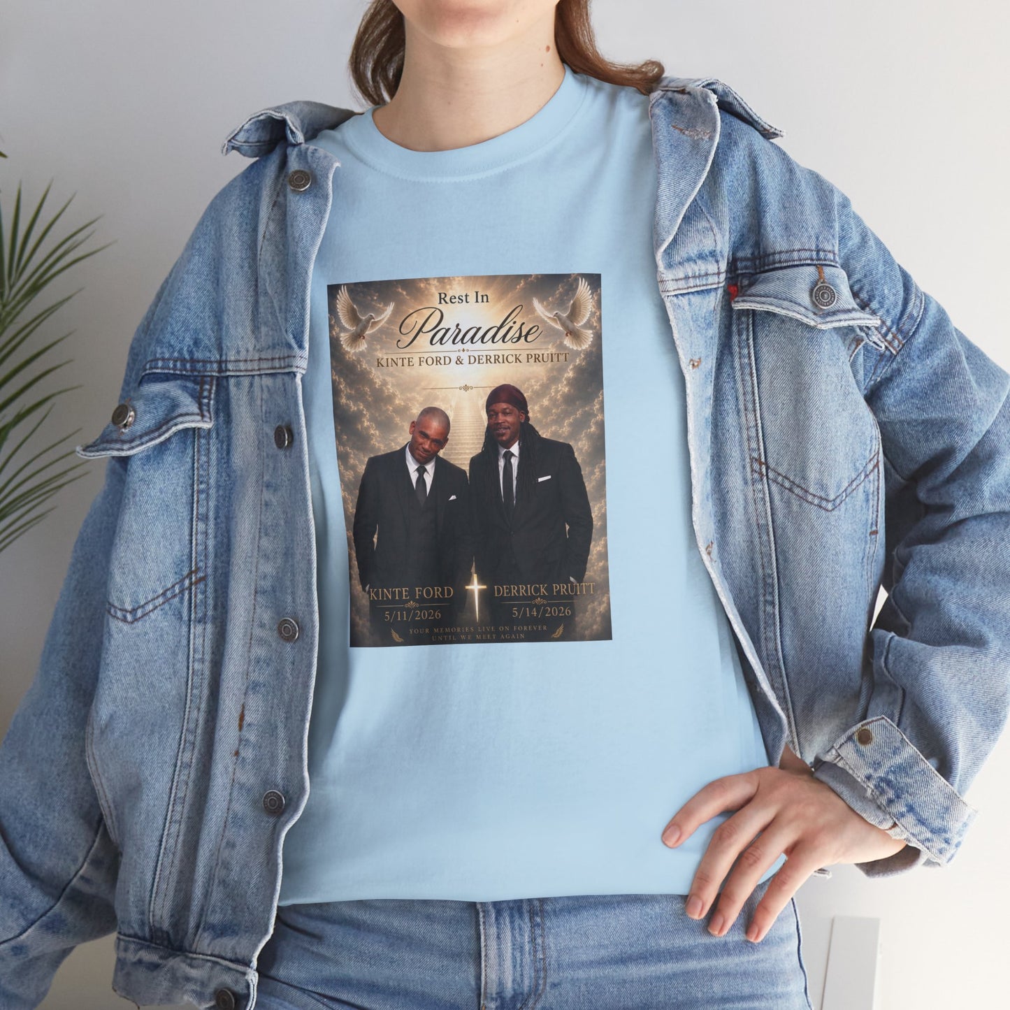 Memorial Tribute Tee — "Rest in Paradise" Funeral Remembrance Shirt