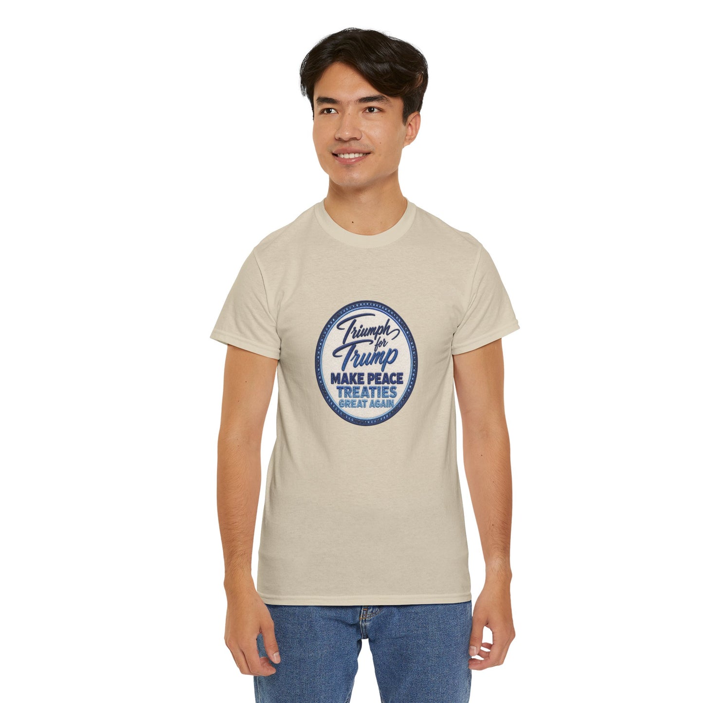 "Make Peace Treaties Great Again" Embroidery Badge Pattern T-Shirt - MADE TO ORDER ✨ CUSTOMIZABLE WITHIN REASON