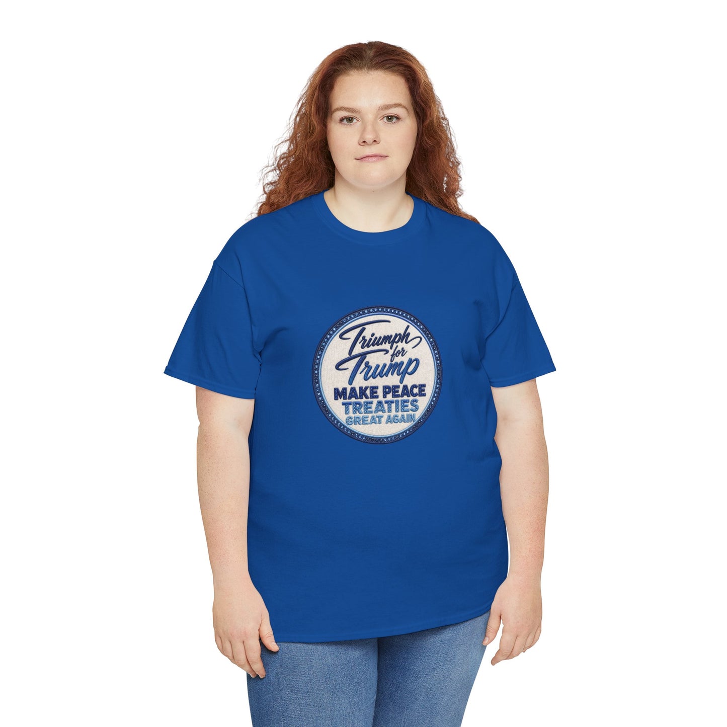 "Make Peace Treaties Great Again" Embroidery Badge Pattern T-Shirt - MADE TO ORDER ✨ CUSTOMIZABLE WITHIN REASON