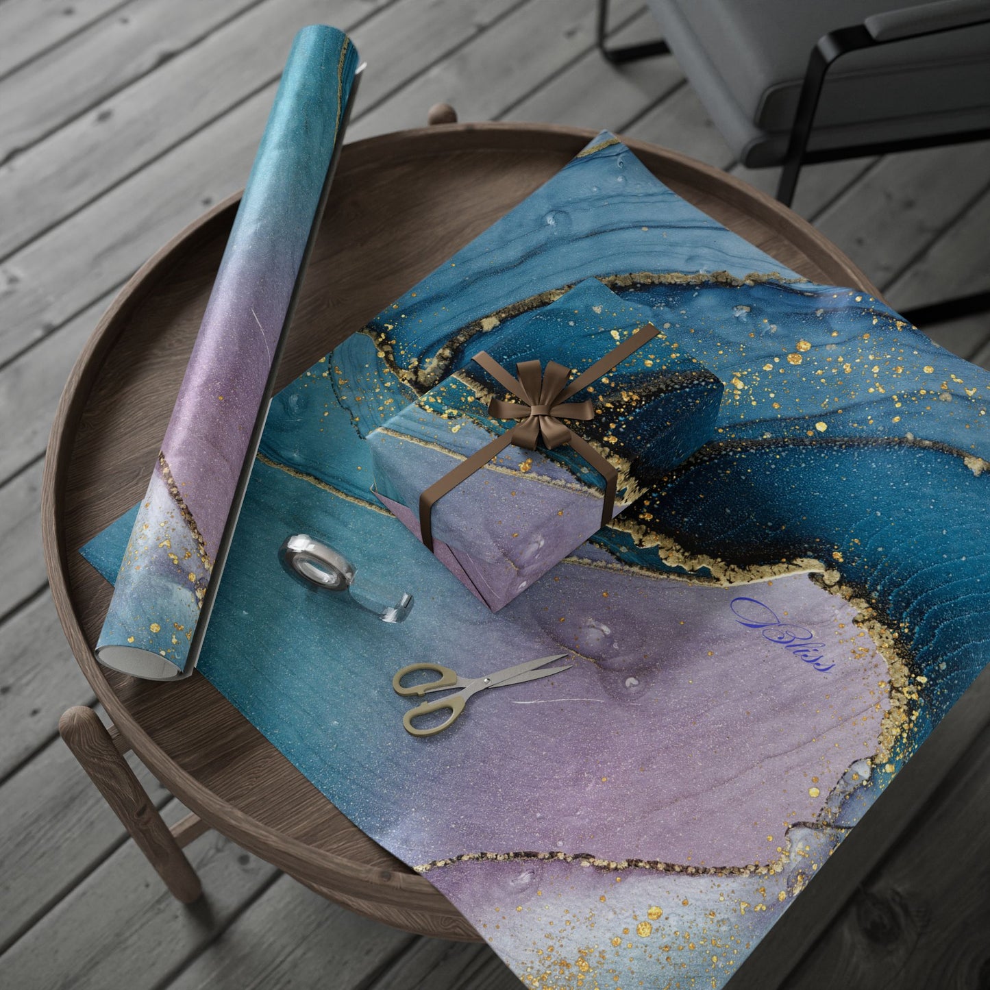 Ocean Wave Wrapping Paper, Vibrant Gift Wrap for Birthdays, Holidays, Crafting, Eco-Friendly, Unique Gift Presentation