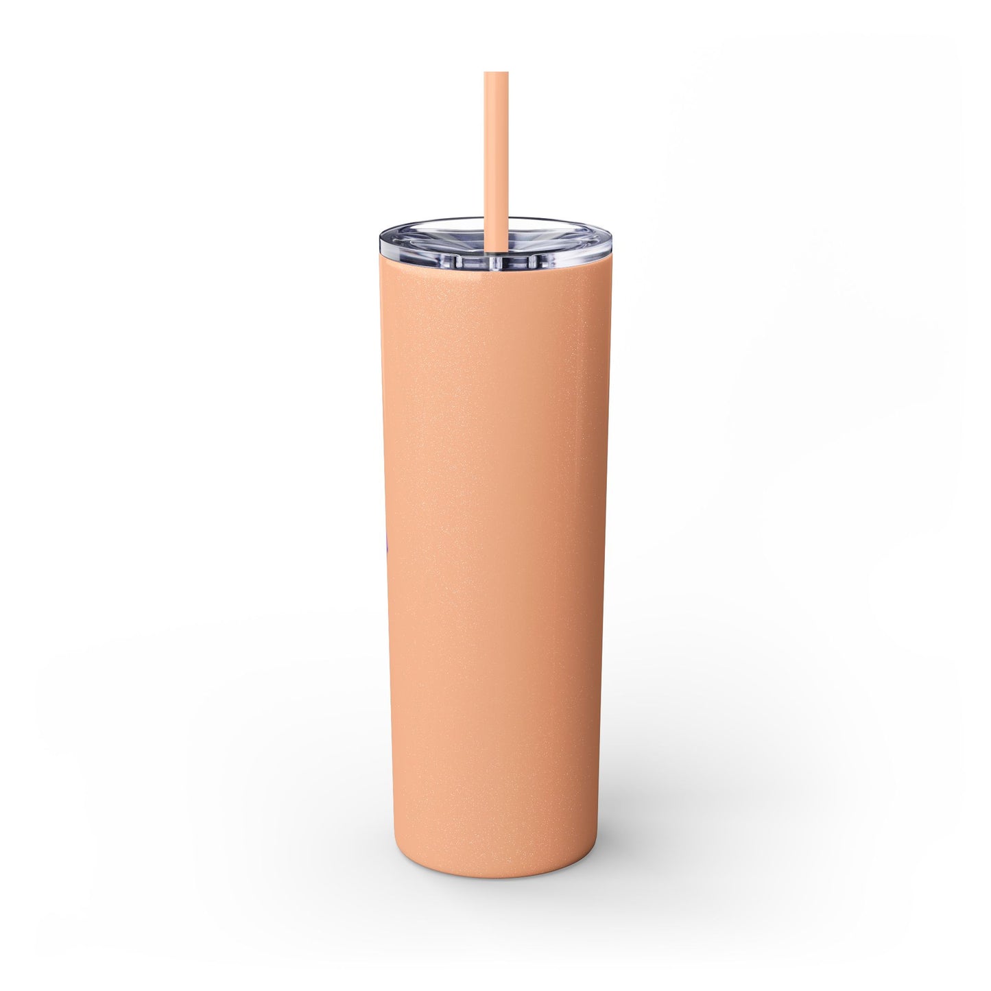 Butterfly Design Skinny Tumbler with Straw - 20oz Travel Mug