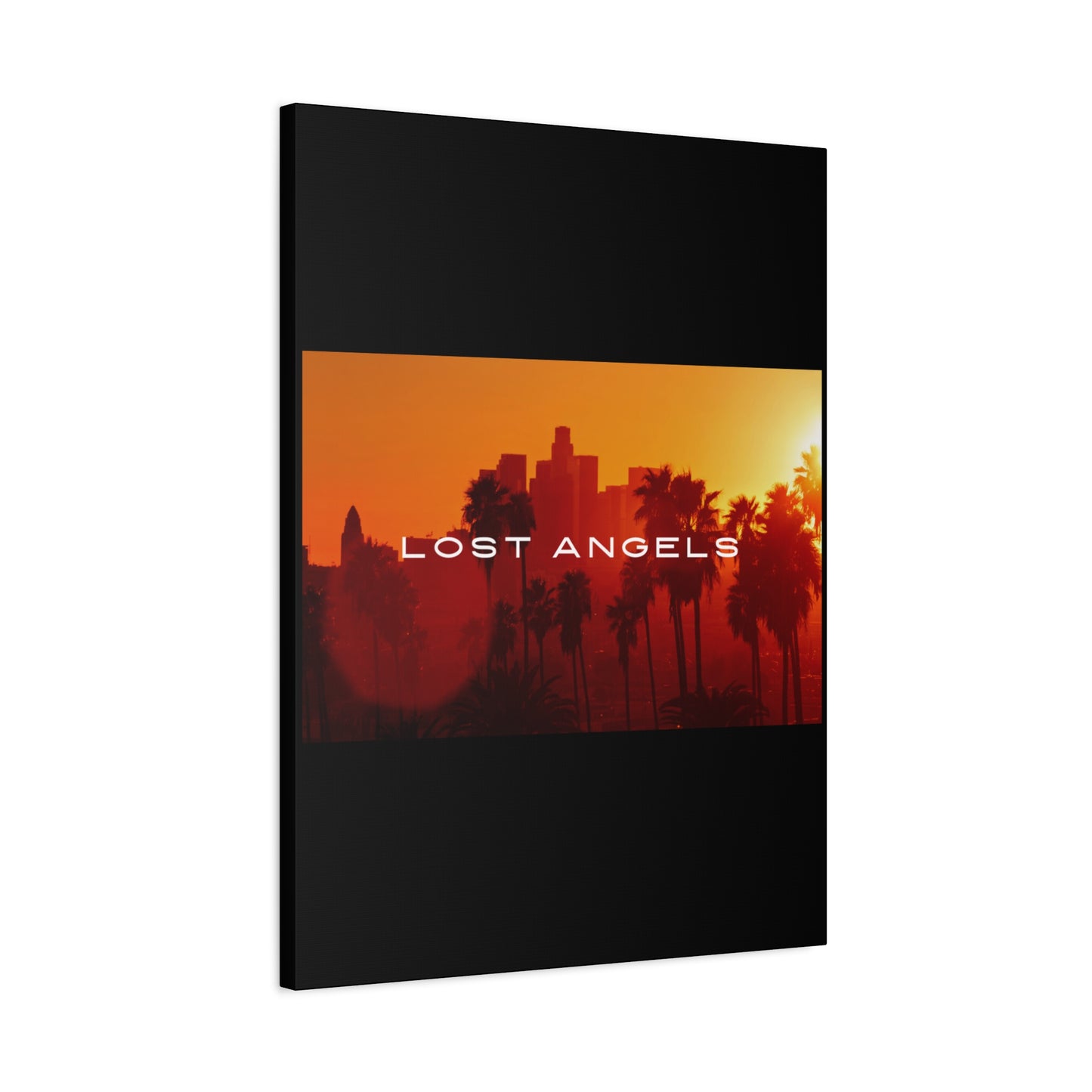 Lost Angels Wall Art Canvas | Sunset Cityscape Print, Home Decor, Gift for Art Lovers, Modern Living Room, California Vibe