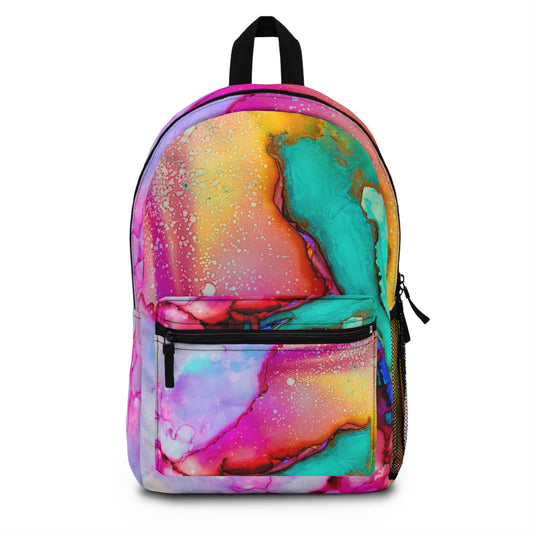 Vibrant Abstract Backpack, Colorful School Bag, Trendy Travel Backpack, Unique Gift for Art Lovers, Stylish Daily Use Backpack