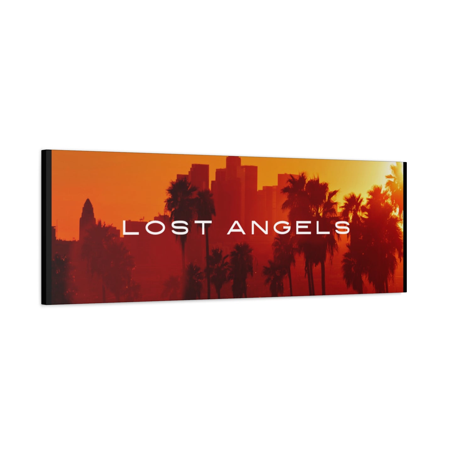 Lost Angels Wall Art Canvas | Sunset Cityscape Print, Home Decor, Gift for Art Lovers, Modern Living Room, California Vibe