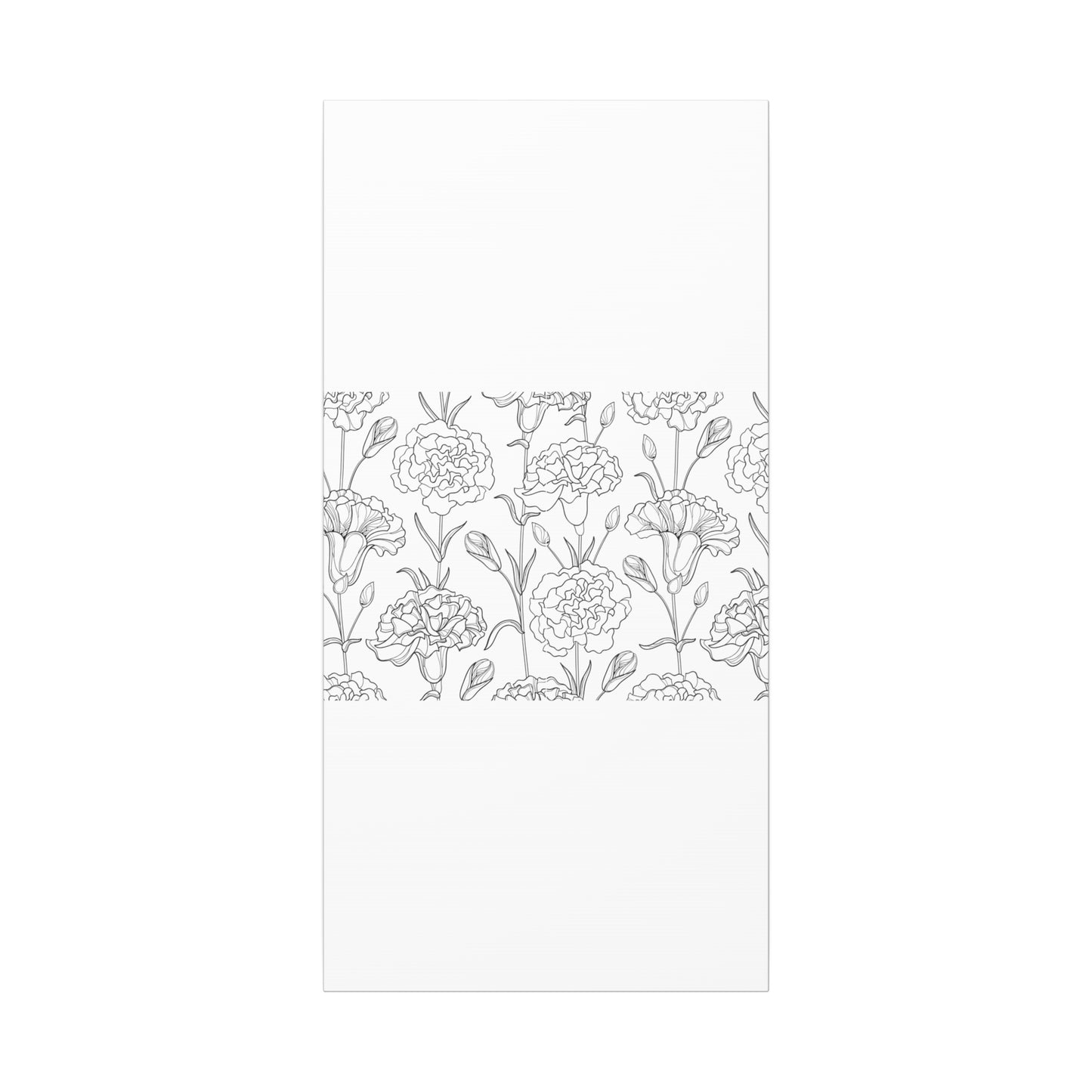 Floral Canvas Art, Stretched Wall Decor, Home Gift, Botanical Print, Modern Design, Matte Finish