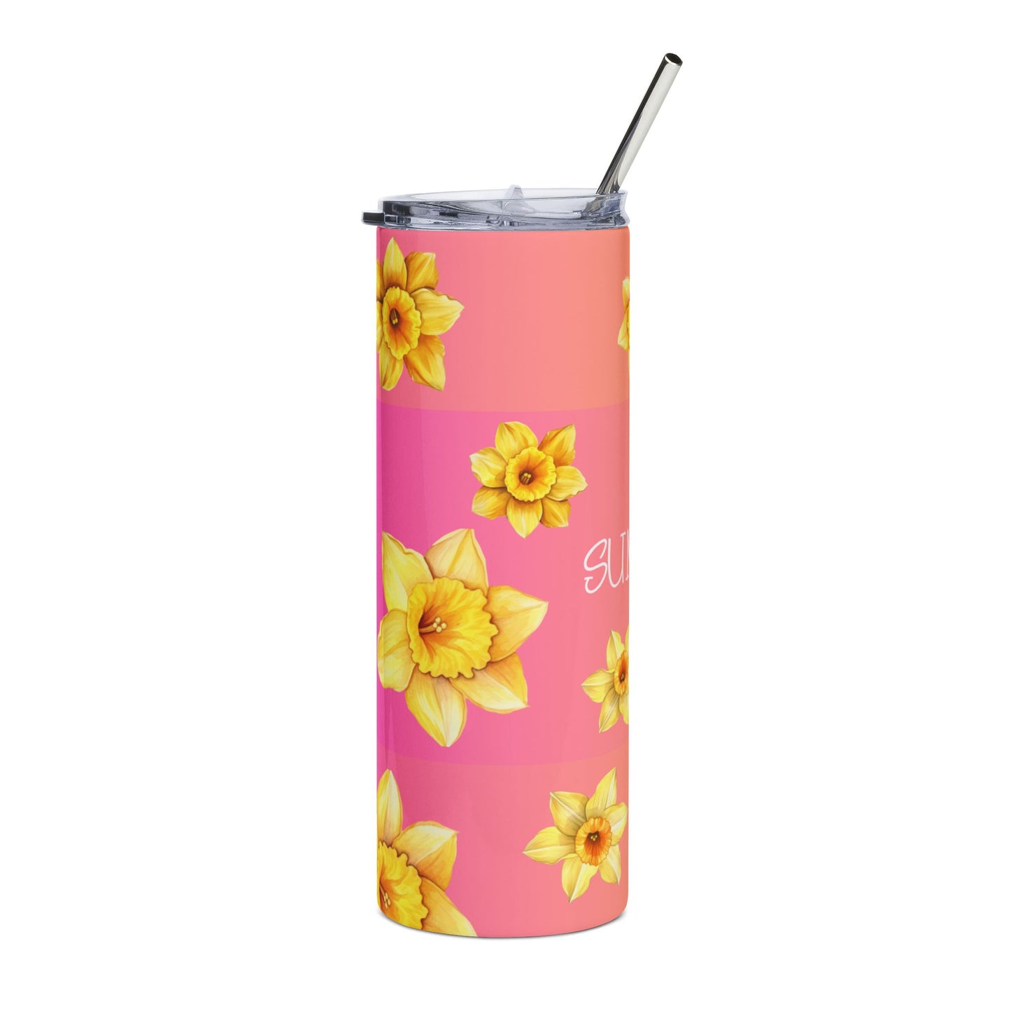 Custom Daffodil Floral Summer Stainless Steel Tumbler