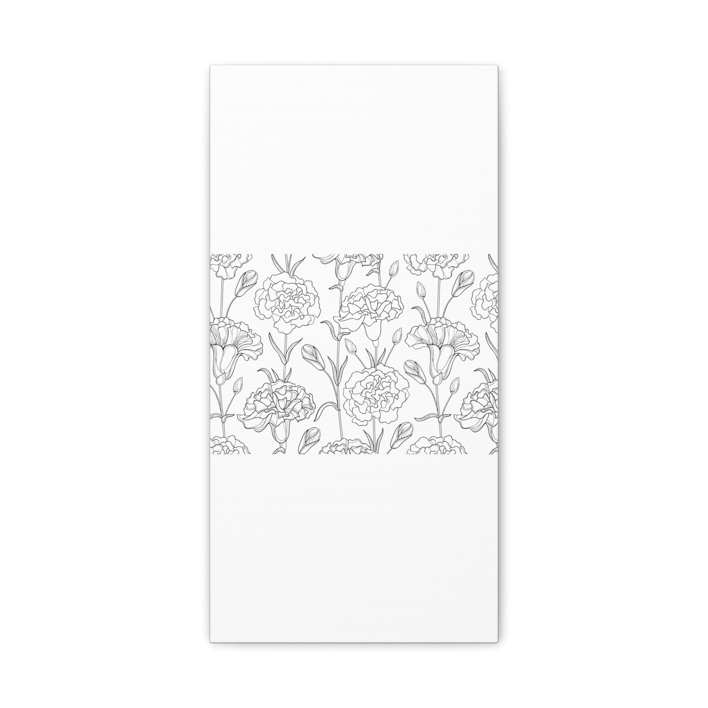 Floral Canvas Art, Stretched Wall Decor, Home Gift, Botanical Print, Modern Design, Matte Finish