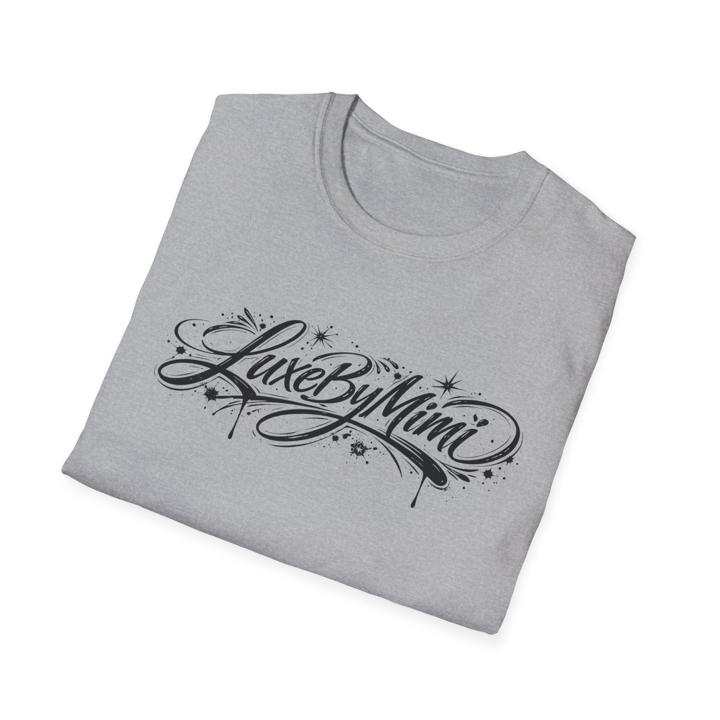 LuxeByMimi Script Tee — Elegant Calligraphy Logo T-Shirt