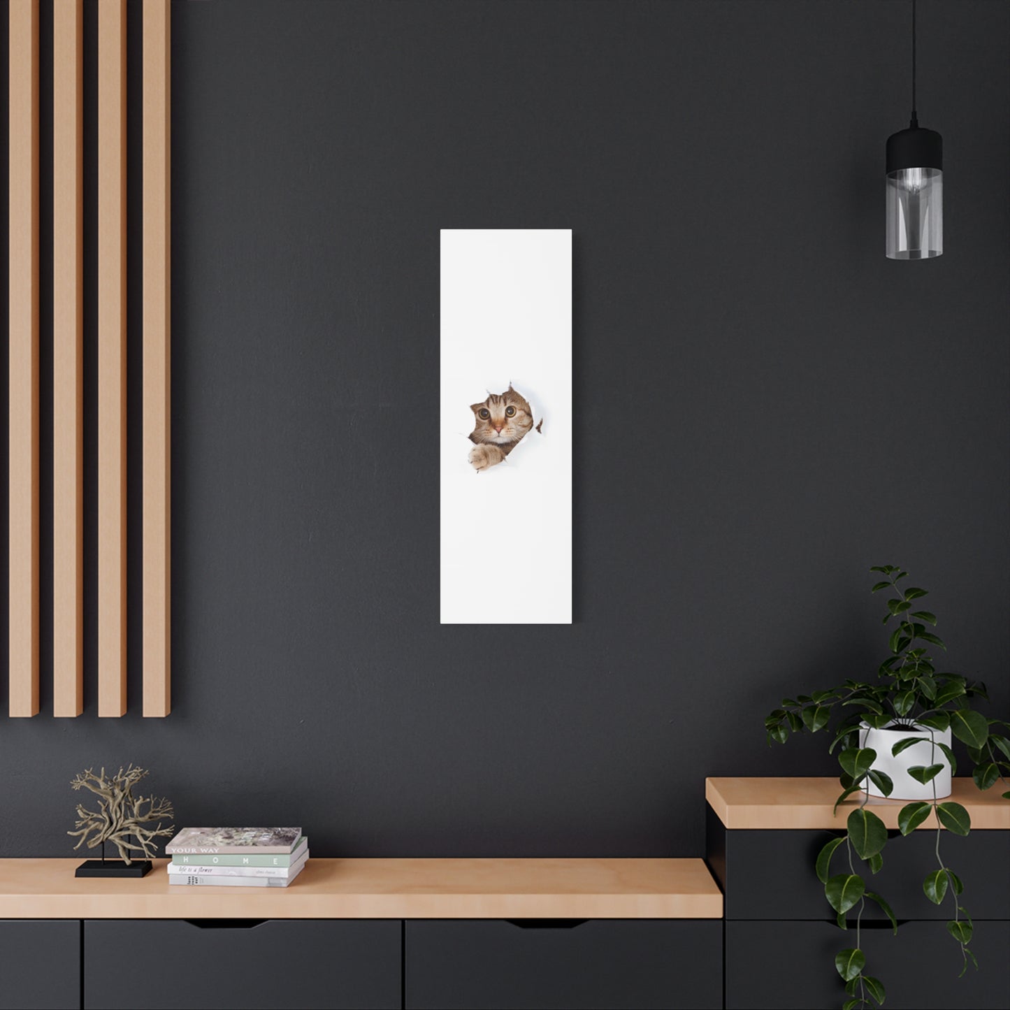 Whimsical Cat Canvas Art, Playful Decor for Cat Lovers, Home Wall Art, Pet-Themed Gift, Cute Cat Wall Art, Cat Lover's Decoration
