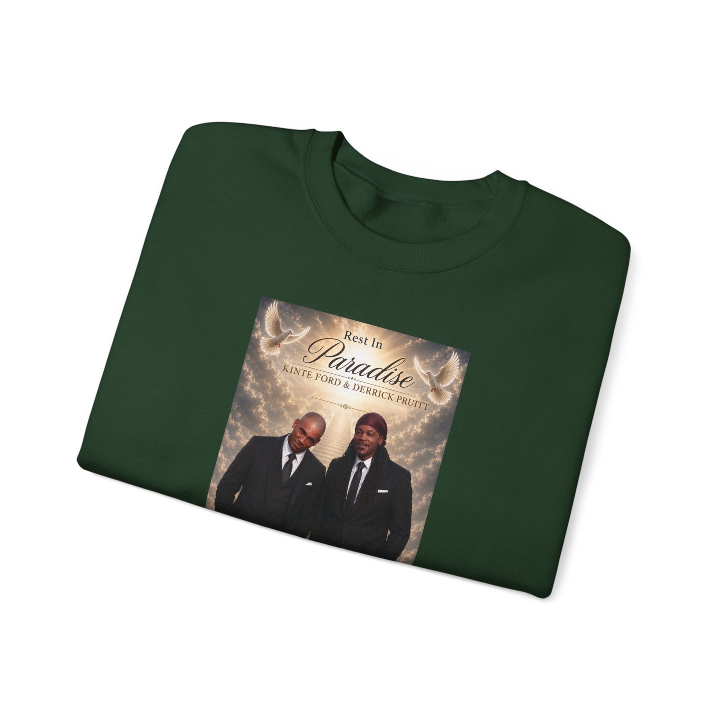 Crewneck Sweatshirt — 'Back to Paradise' Memorial Portrait Design