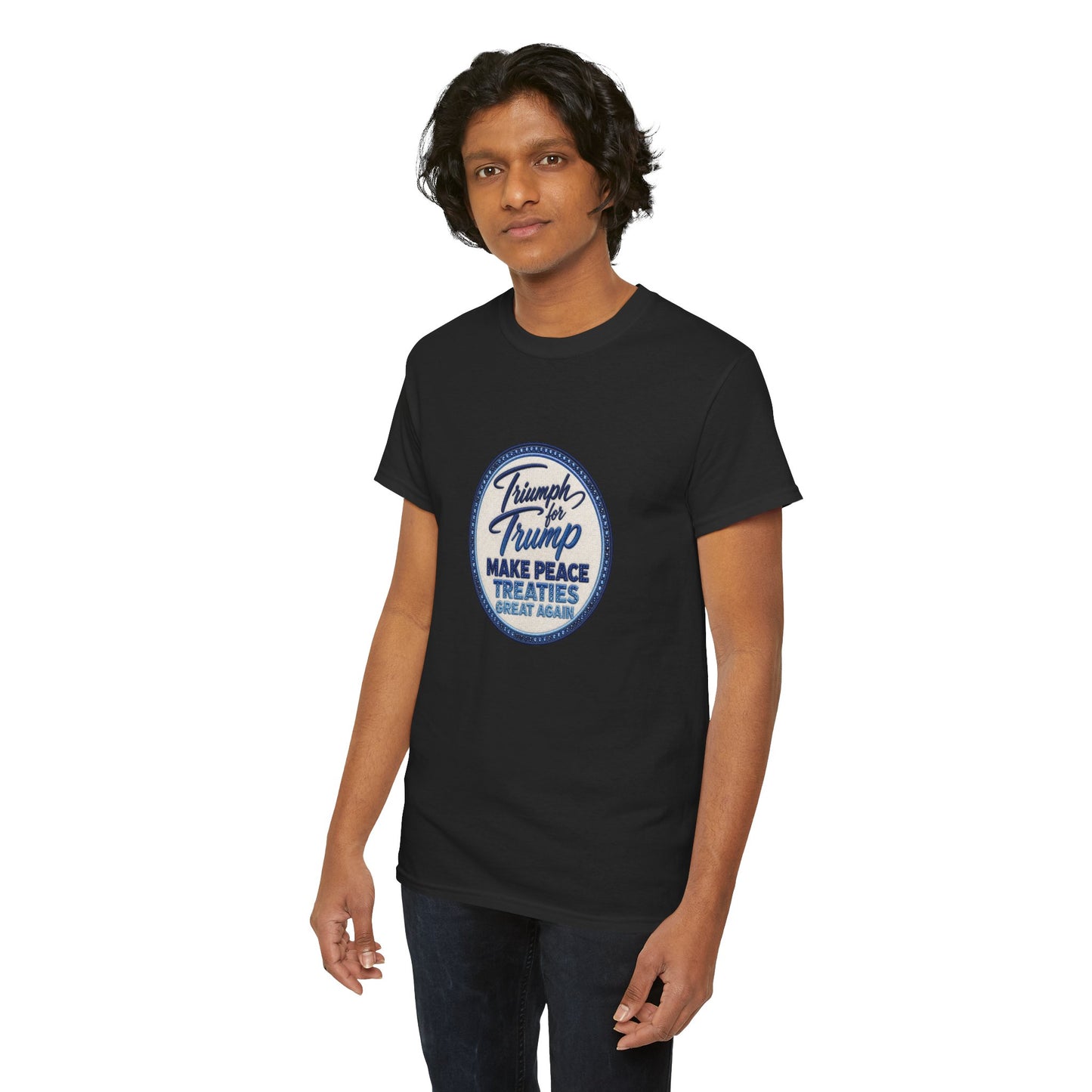 "Make Peace Treaties Great Again" Embroidery Badge Pattern T-Shirt - MADE TO ORDER ✨ CUSTOMIZABLE WITHIN REASON