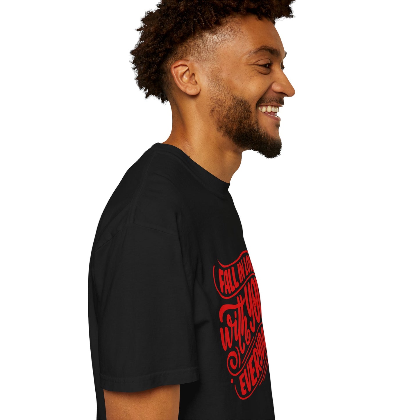 Fall in Love with YOU Quote T-shirt for Couples, Valentine's Day, Gifts for Him/Her, Casual Everyday Wear, Comfortable Unisex Tee
