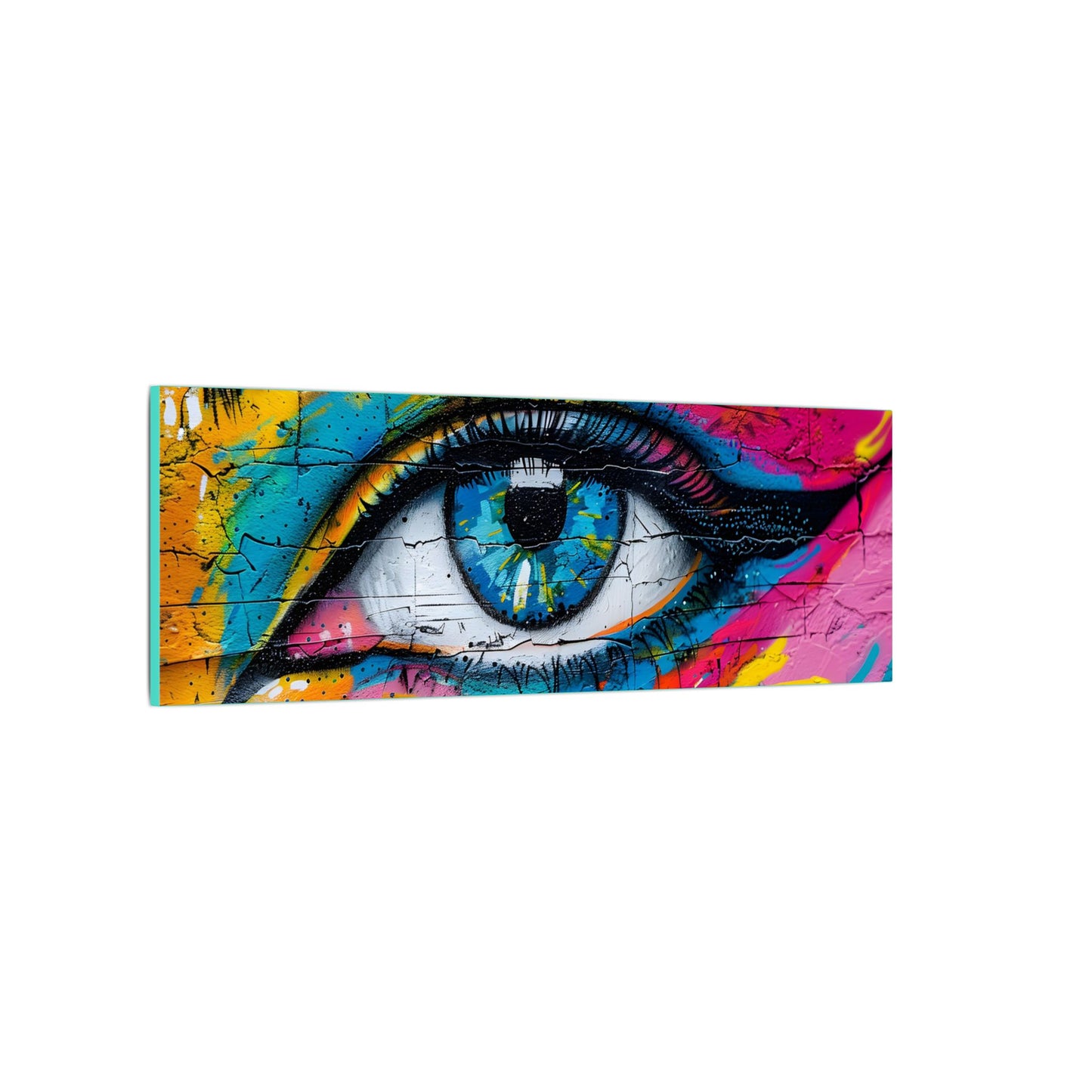 Colorful Eye Street Art Matte Canvas Print