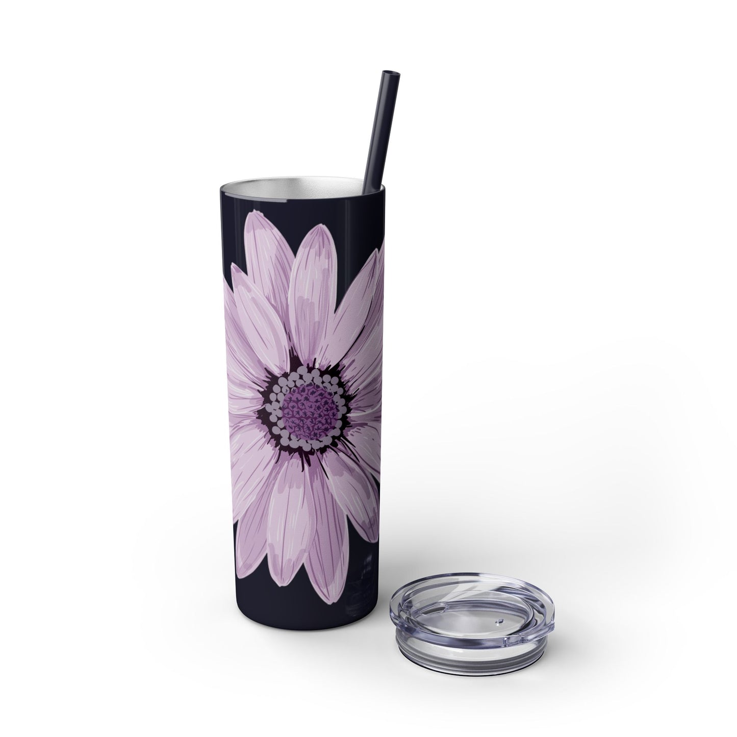Floral Skinny Tumbler, 20oz - Stylish Drinkware for Home, Office, Gifts, Party Favors, Spring Decor