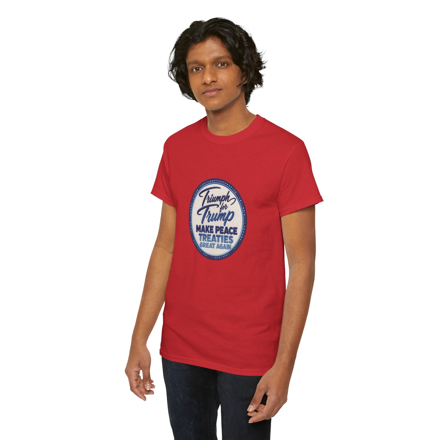 "Make Peace Treaties Great Again" Embroidery Badge Pattern T-Shirt - MADE TO ORDER ✨ CUSTOMIZABLE WITHIN REASON