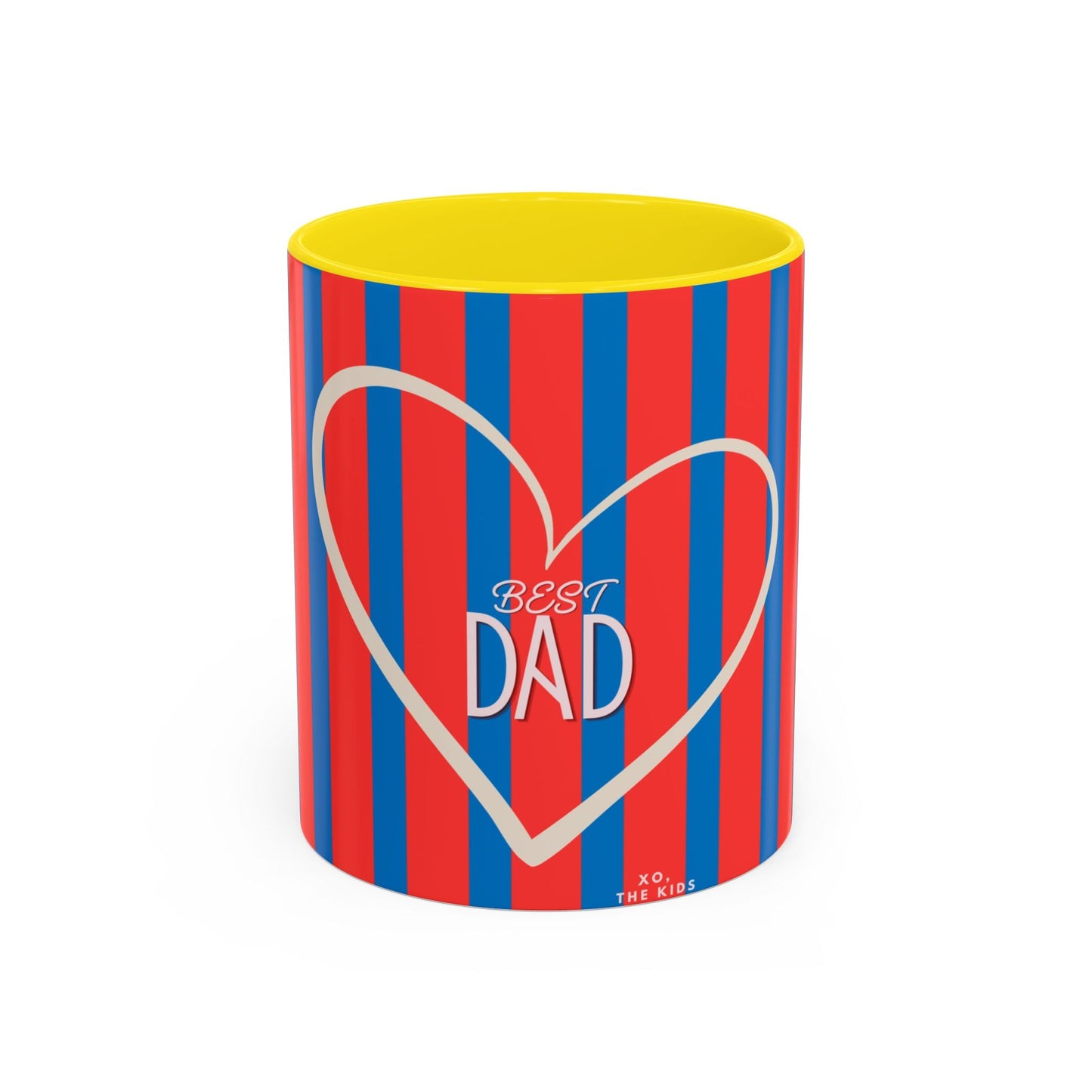 Best Dad Striped Accent Coffee Mug — Father's Day Gift