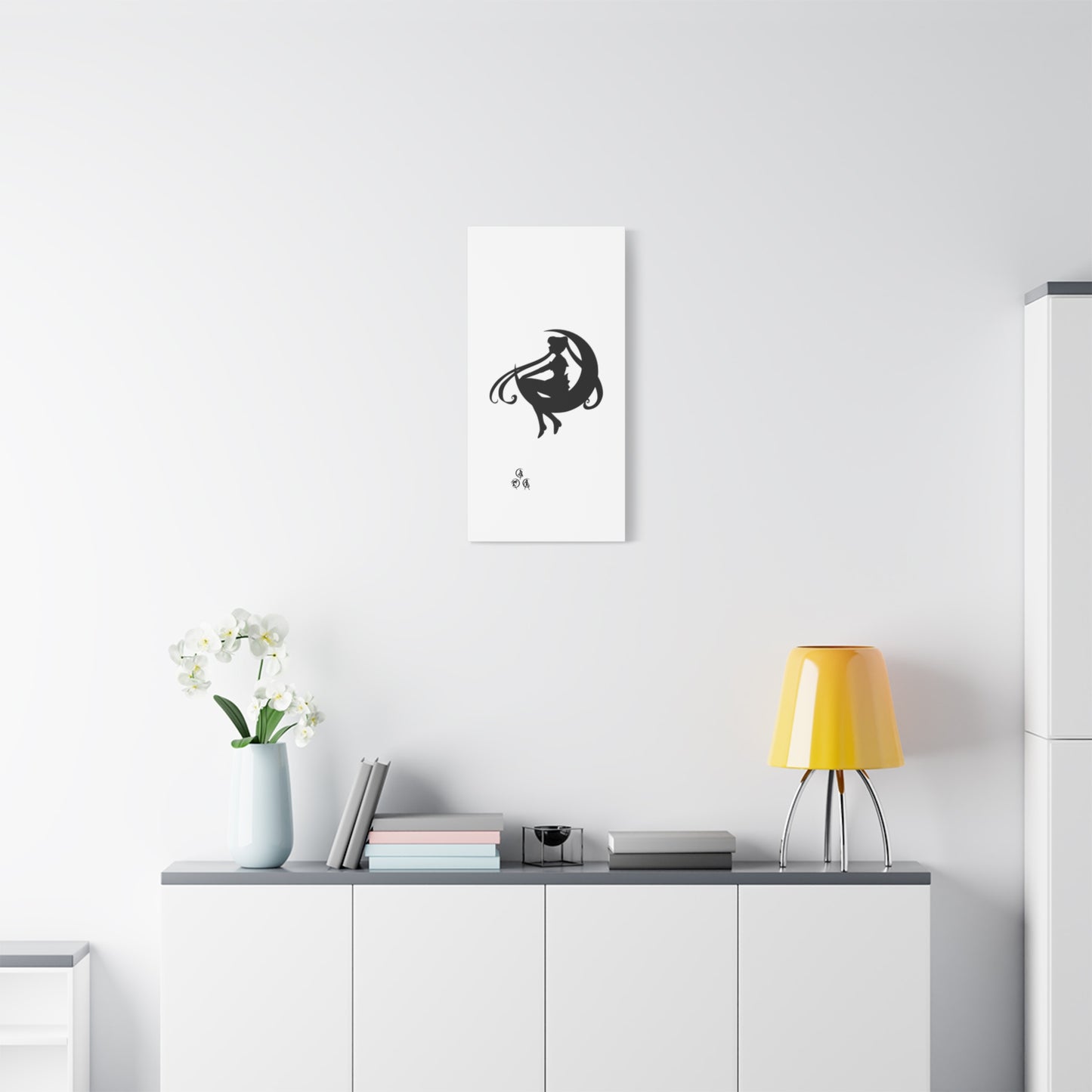 Moonlit Goddess Canvas Art, Modern Wall Decor, Fantasy Home Decor, Boho Aesthetic, Gift for Art Lovers