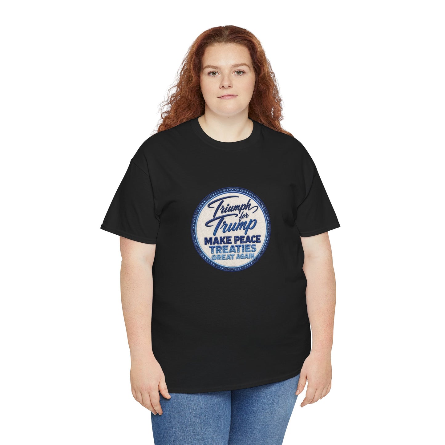"Make Peace Treaties Great Again" Embroidery Badge Pattern T-Shirt - MADE TO ORDER ✨ CUSTOMIZABLE WITHIN REASON