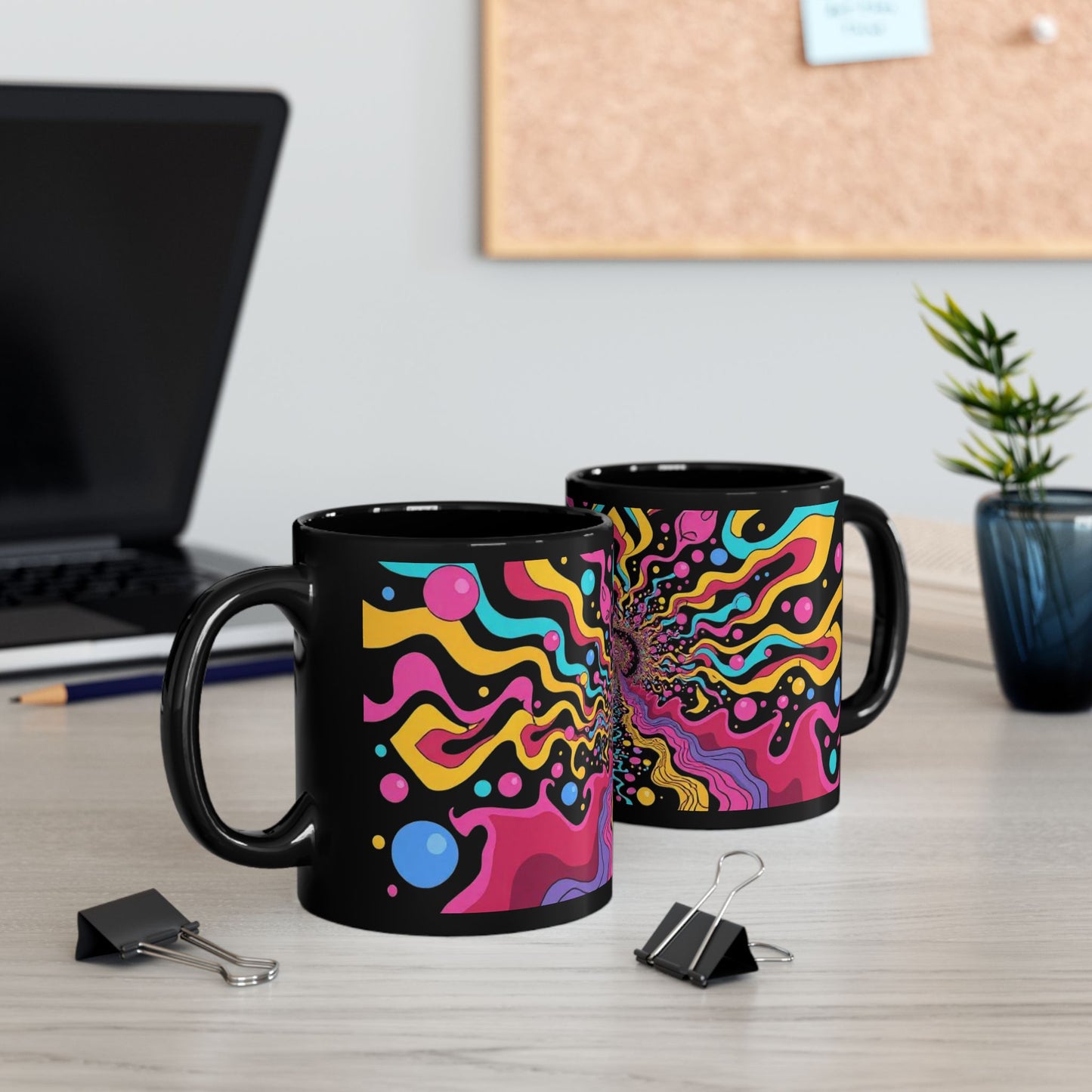 Psychedelic Coffee Mug, Colorful Mug for Coffee Lovers, Boho Gift, Unique Tea Cup, Artistic Drinkware