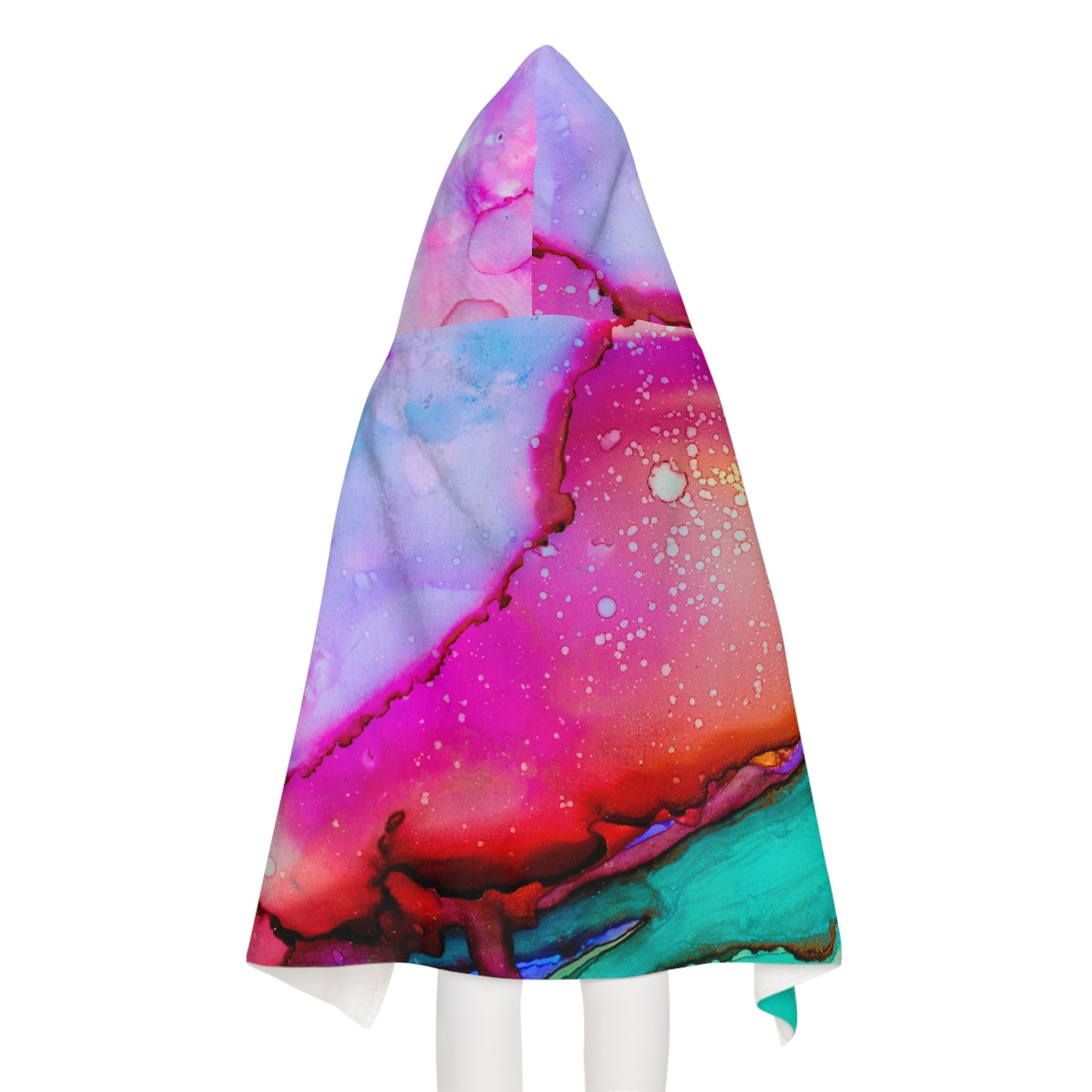 Vibrant Youth Hooded Towel - Fun Beach Day, Bath Time, Swim Cover-Up, Birthday Gift, Colorful Art Design