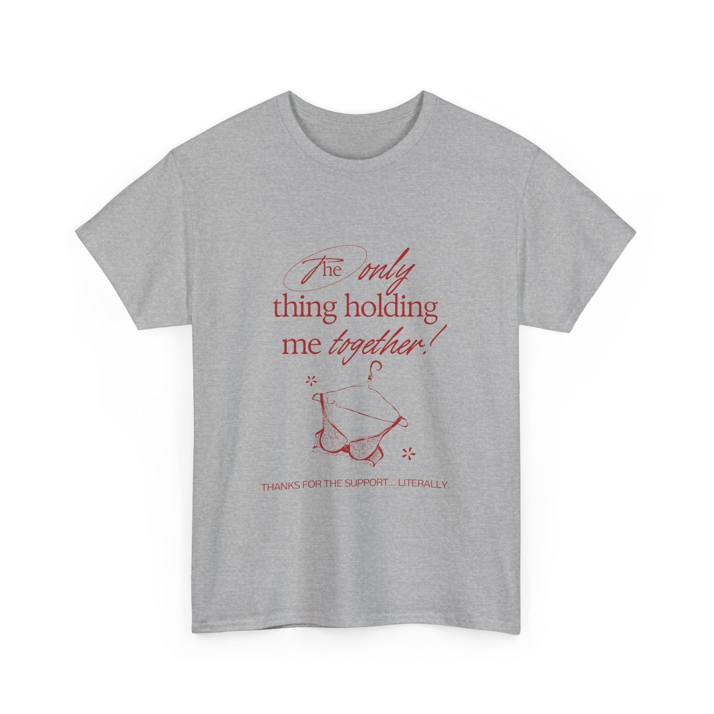 "Holding It Together" Unisex Heavy Cotton Tee: Funny Gift for Friends, Family, Self-Care, Casual Wear, Humor Shirts, Gift for Her