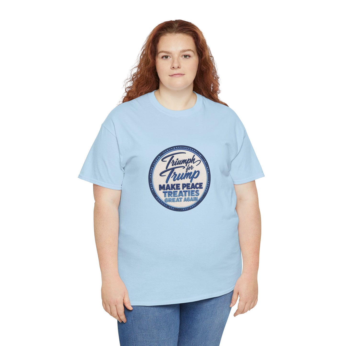 "Make Peace Treaties Great Again" Embroidery Badge Pattern T-Shirt - MADE TO ORDER ✨ CUSTOMIZABLE WITHIN REASON