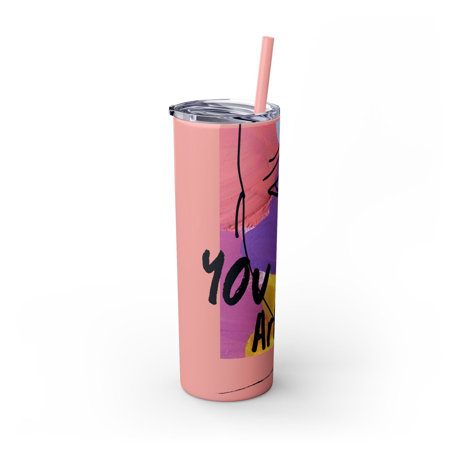 Artistic Skinny Tumbler with Straw, 20oz | Inspirational Drinkware, Colorful Water Bottle, Unique Gift Idea, Motivational Mug, [...]