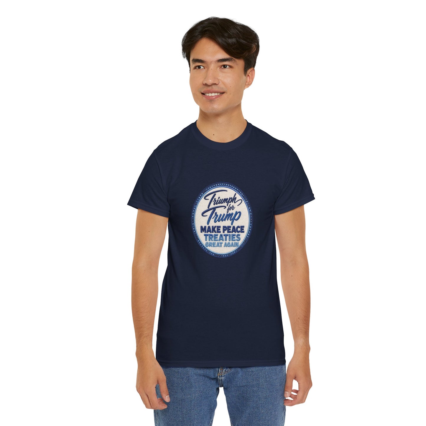 "Make Peace Treaties Great Again" Embroidery Badge Pattern T-Shirt - MADE TO ORDER ✨ CUSTOMIZABLE WITHIN REASON