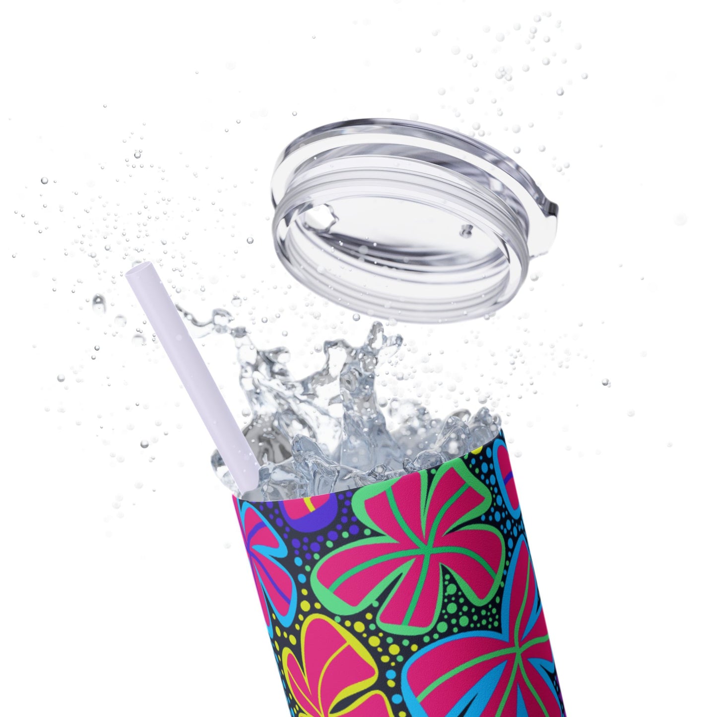 Vibrant Floral Skinny Tumbler, 20oz | Reusable Drink Cup for Home, Office, Road Trips | Fun Gift for Spring, Summer, Birthdays, Garden [...]